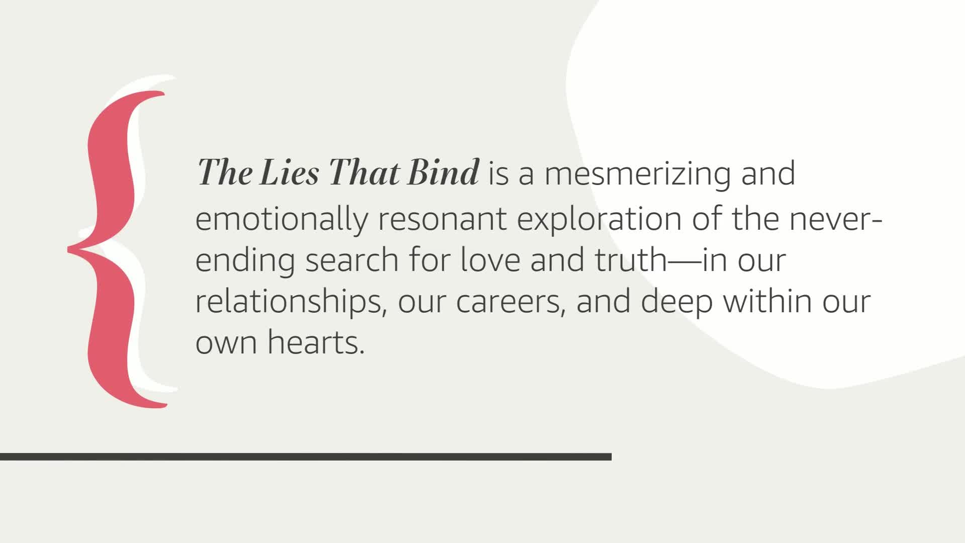 The Lies That Bind: A Novel - A Gripping Tale of Love, Secrets, and Redemption for Book Clubs and Weekend Reading