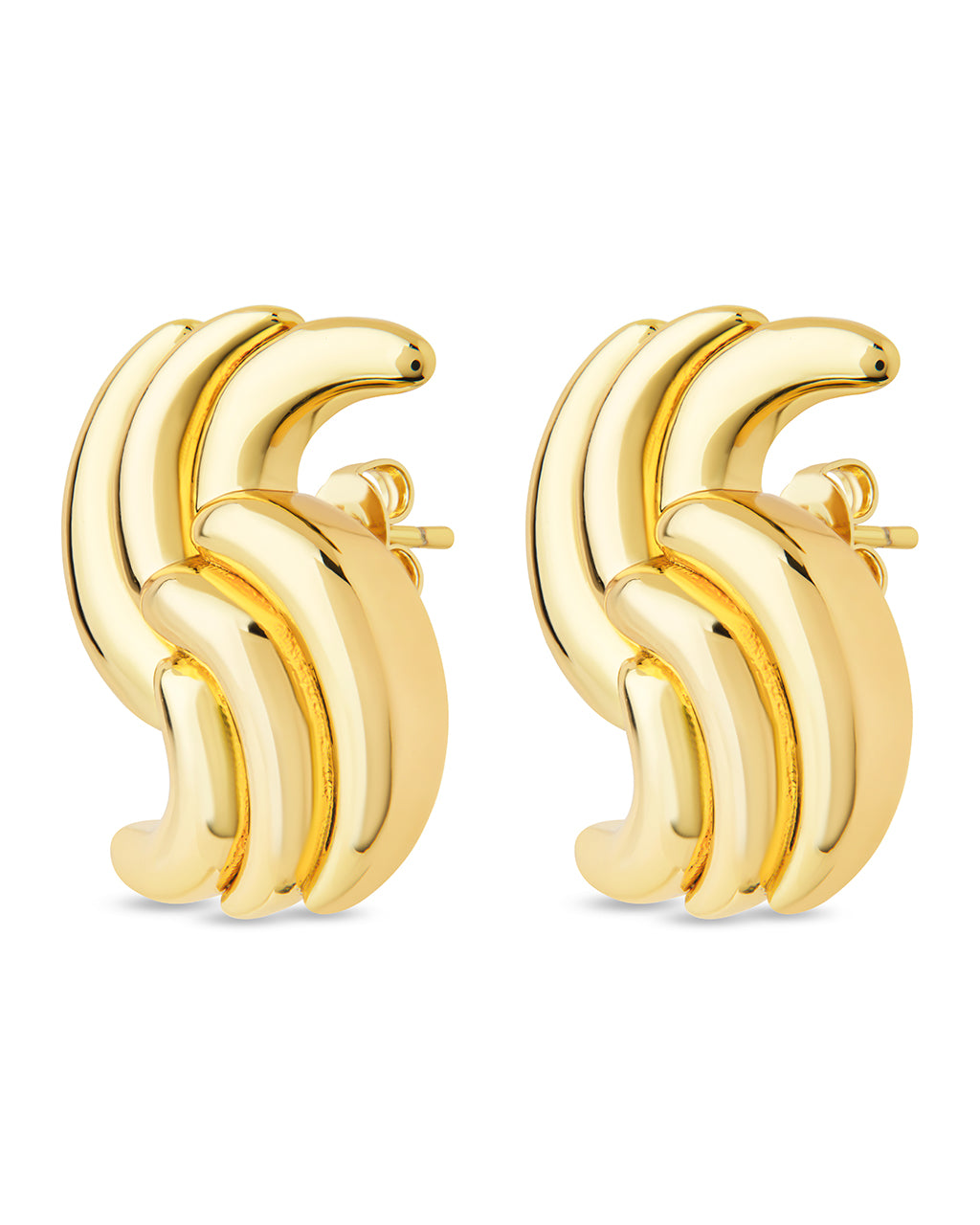 Leni Twist Statement Studs Earrings - Trendy & Unique Fashion Jewelry for Women | Perfect for Parties, Weddings & Everyday Wear