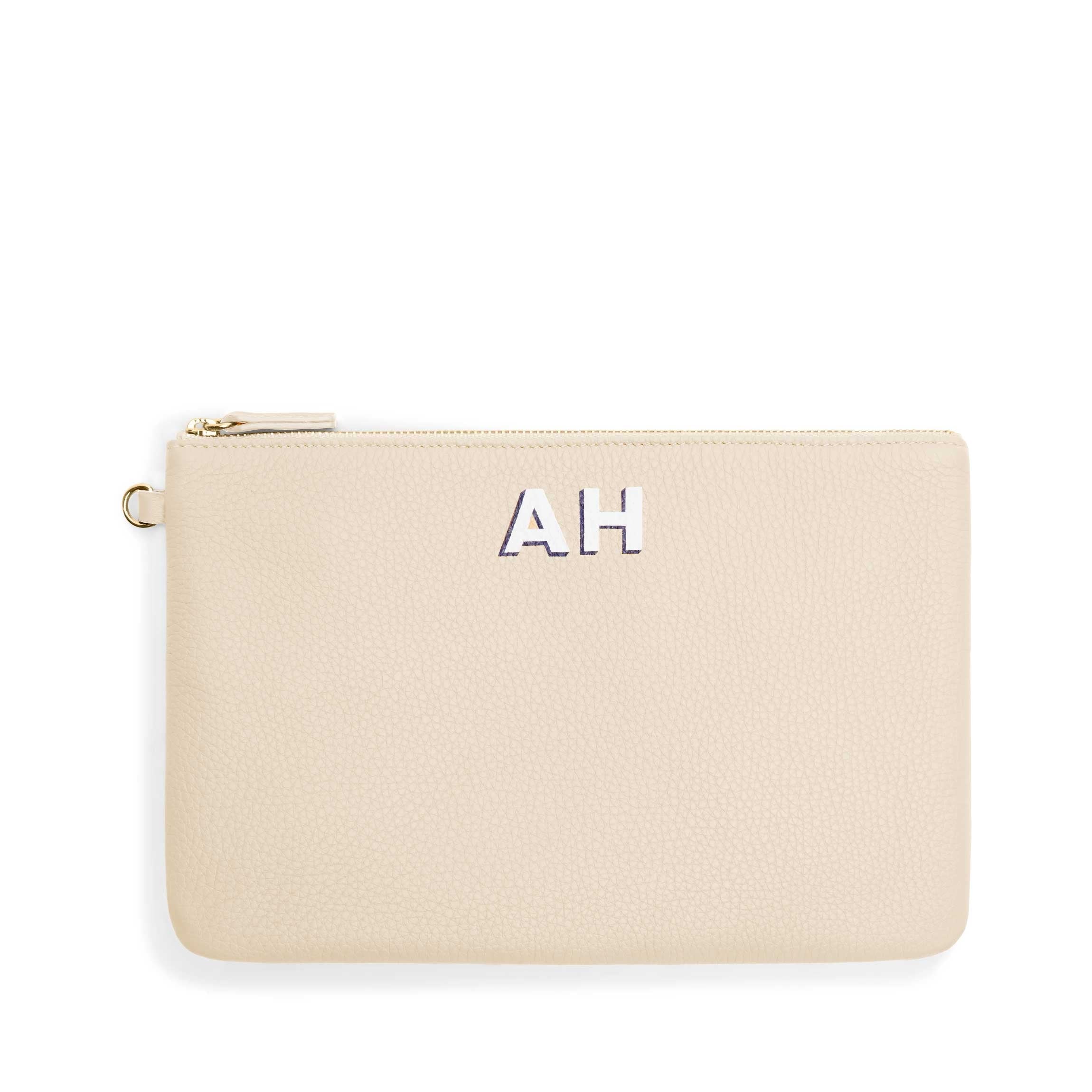 Medium Wristlet Pouch Sand - Stylish Crossbody Wallet for Women | Compact RFID Blocking Clutch Purse | Perfect for Travel, Shopping & Night Out