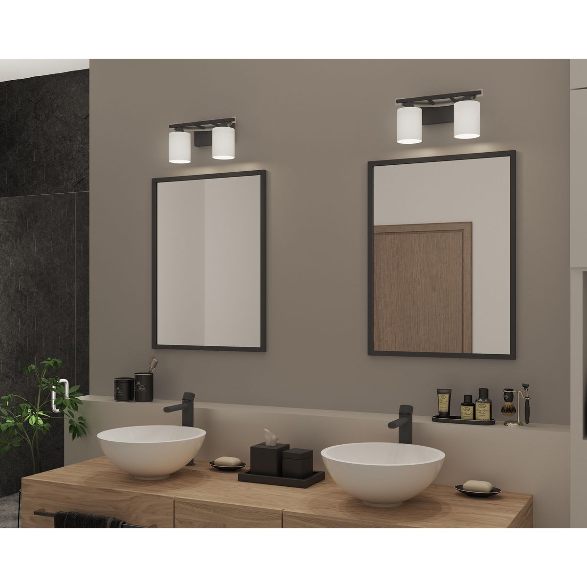 Elegant Dart Collection Two-Light Etched Glass Bathroom Vanity Light Fixture - Perfect for Modern Bathrooms, Powder Rooms & Dressing Areas