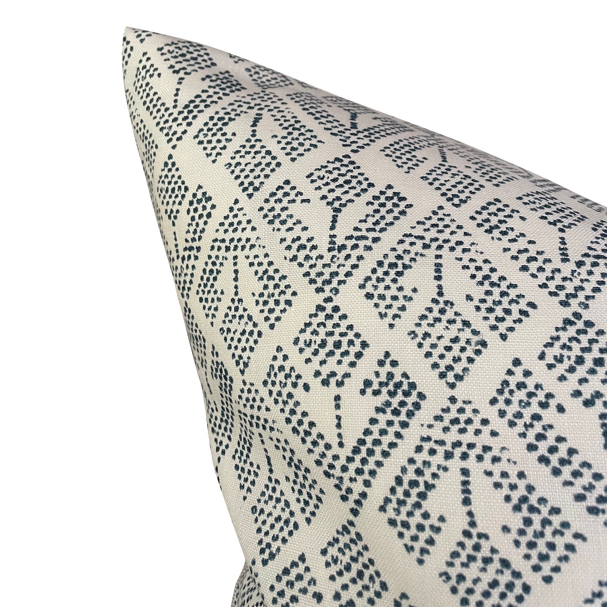 READY TO SHIP Carolina Irving 'Patmos' Designer Throw Pillow Cover - Indigo Blue Bohemian Decor for Living Room, Bedroom & Sofa
