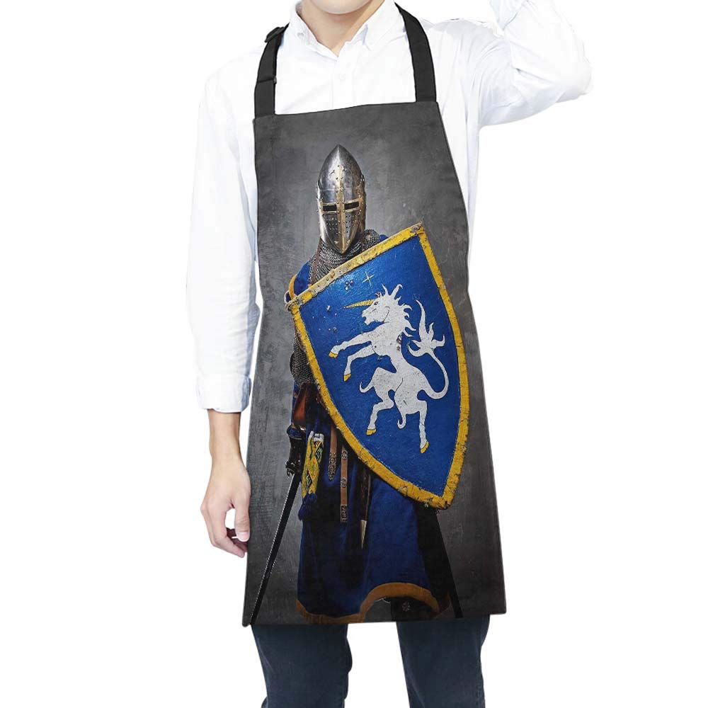 HOSNYE Adjustable Kitchen Apron for Cooking, Baking, Gardening & Painting - Durable Bib with Comfortable Straps - Perfect for Home, Restaurant, Party & DIY Projects