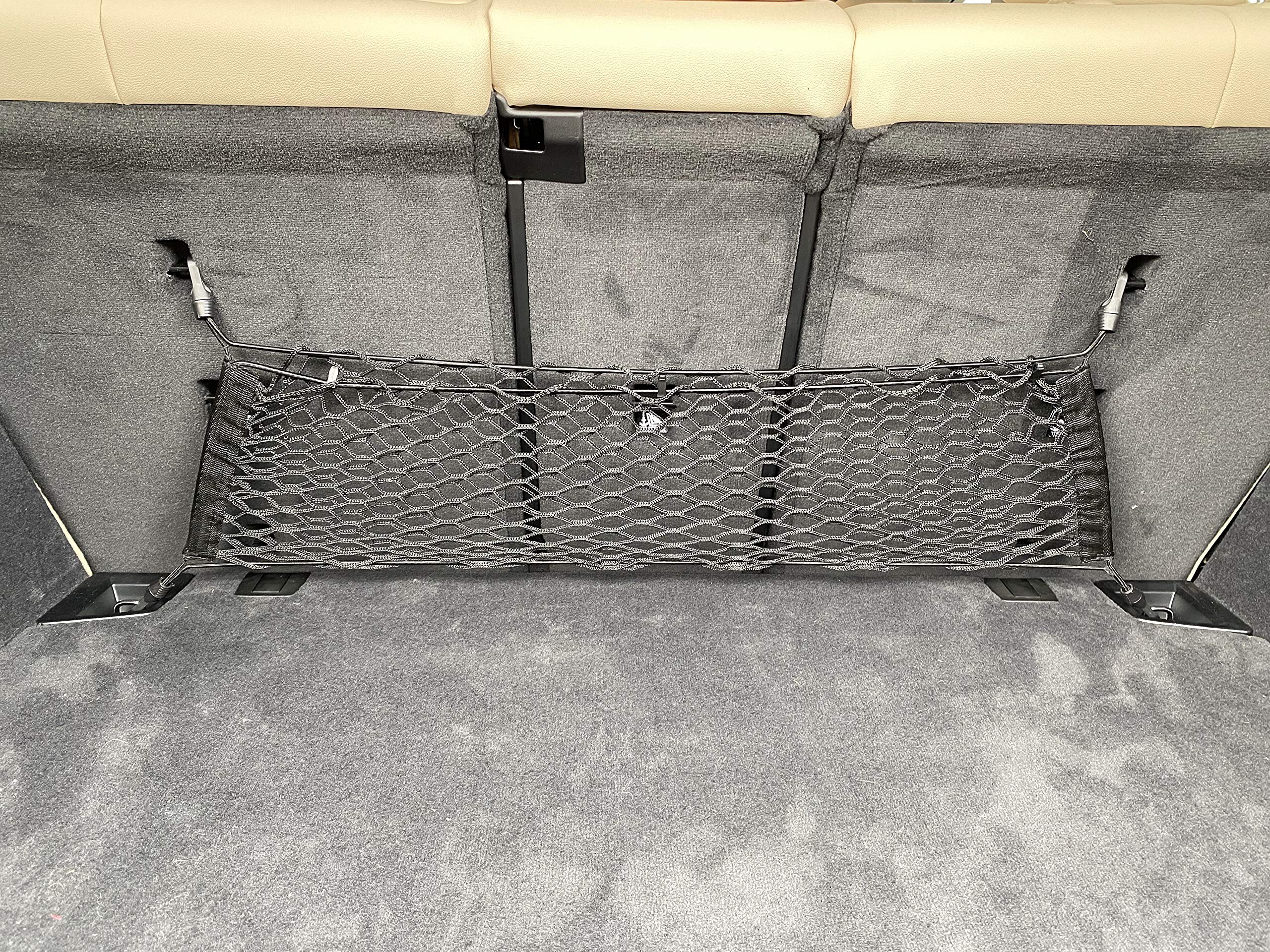 Premium Black Rear Seat Envelope Style Trunk Cargo Net for BMW X5 G05 2020-2025 - Durable SUV Storage Organizer - Car Accessories for Travel & Shopping - Perfect for Road Trips, Groceries & Sports Equipment