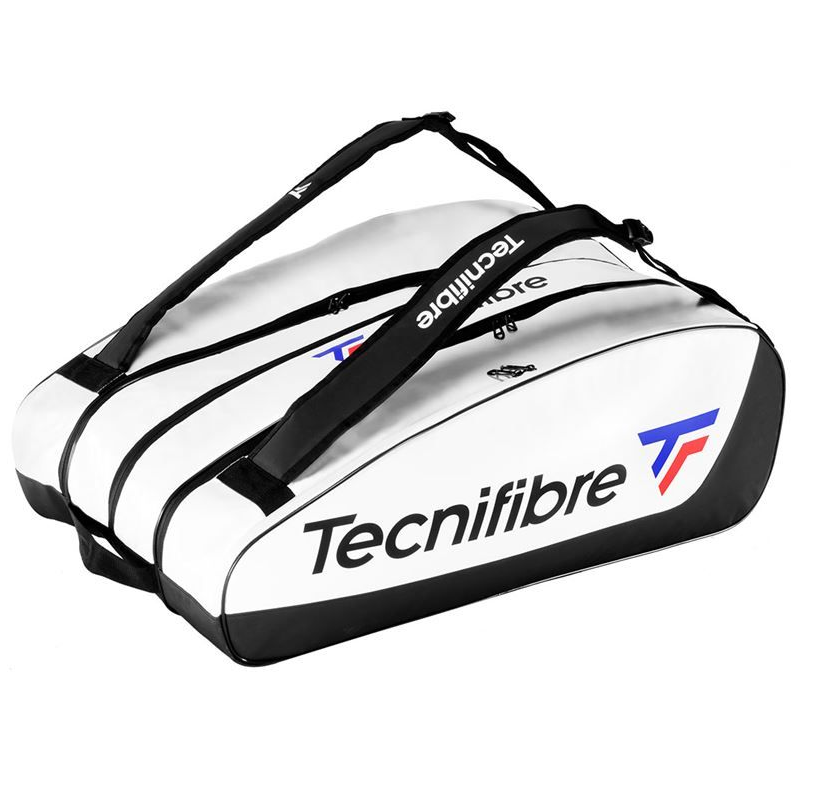 Tecnifibre Tour Endurance 15-Pack Tennis Racquet Bag - White/Black | Durable Tennis Gear for Players & Coaches | Perfect for Tournaments, Practice & Travel