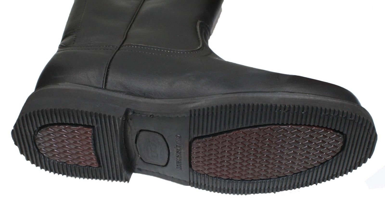 Men's Leather Pull-On Work Boots - Oil & Water Resistant, Slip Proof - Ideal for Construction, Outdoor & Heavy Duty Work