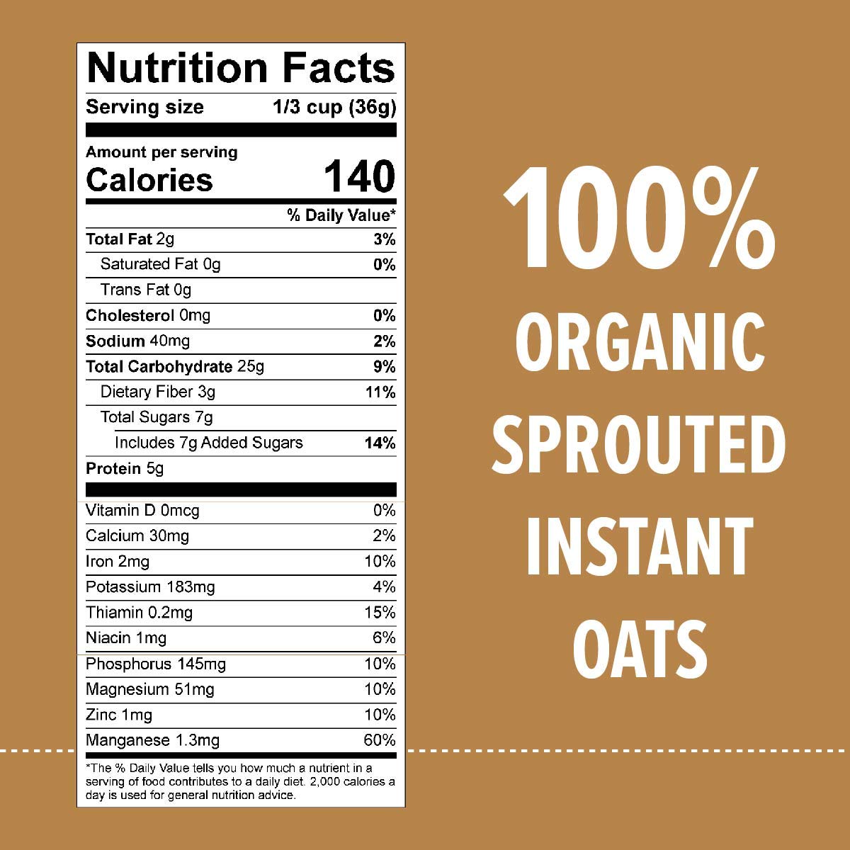 Organic Sprouted Instant Oatmeal Variety Pack - USDA Certified, Non-GMO, Vegan & Gluten Free Breakfast Oats (4 Pack) | Quick & Healthy Morning Meal, Office Snack, Camping Food, Post-Workout Recovery