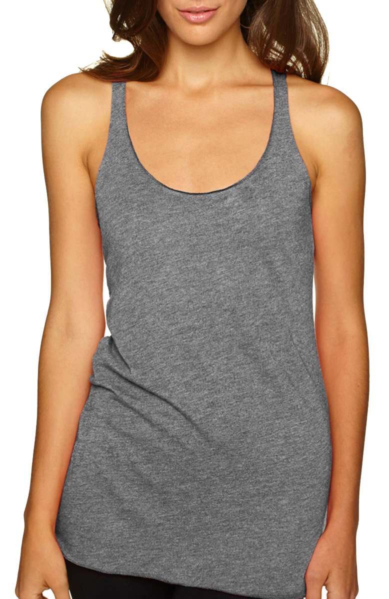 Next Level Women's Stylish Soft Tri-Blend Racerback Tank Top - Comfortable & Breathable Workout Shirt for Yoga, Gym & Summer Casual Wear