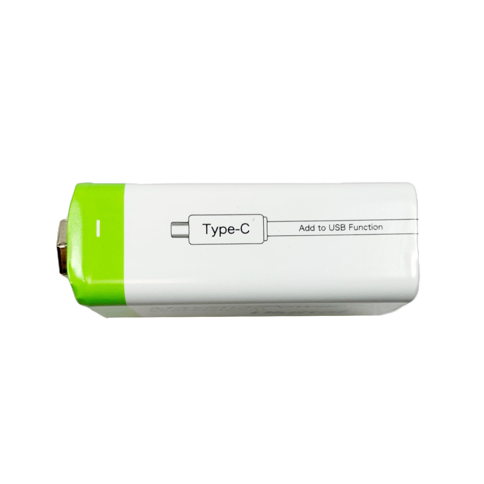 9V 650mAh Rechargeable Lithium Ion Battery with USB Type C Cable - Power for Guitar Pedals, Smoke Detectors & Electronic Devices