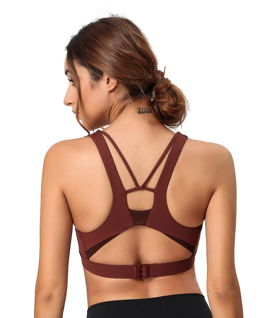 High Impact Sports Bras for Women - Removable Racerback Wireless Yoga Bra for Running, Gym & Fitness Workouts - Breathable Comfort for High-Intensity Training