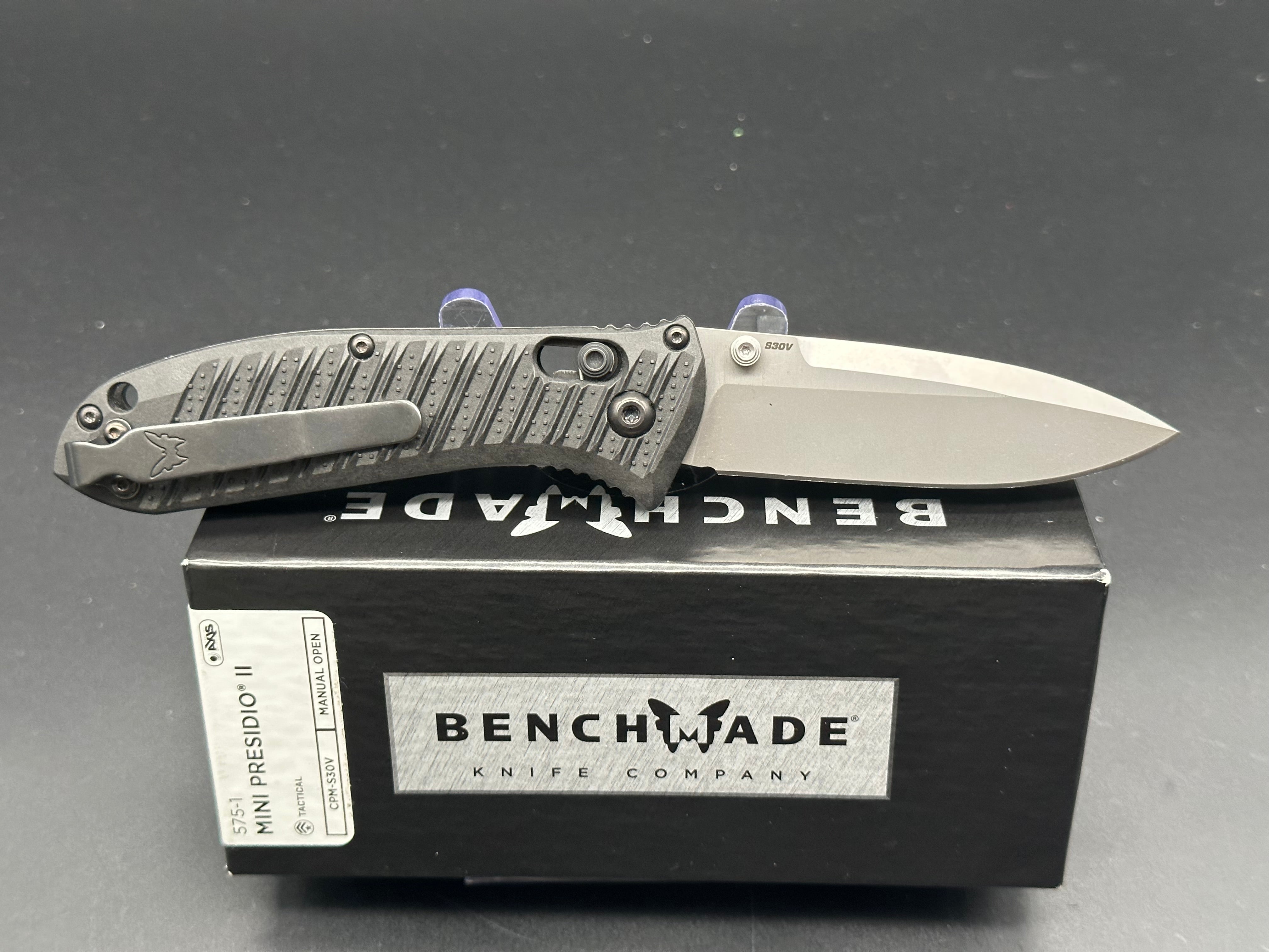 Benchmade Mini Presidio II CF-Elite Folding Knife - Premium EDC Pocket Knife for Outdoor, Camping, Hiking & Everyday Carry