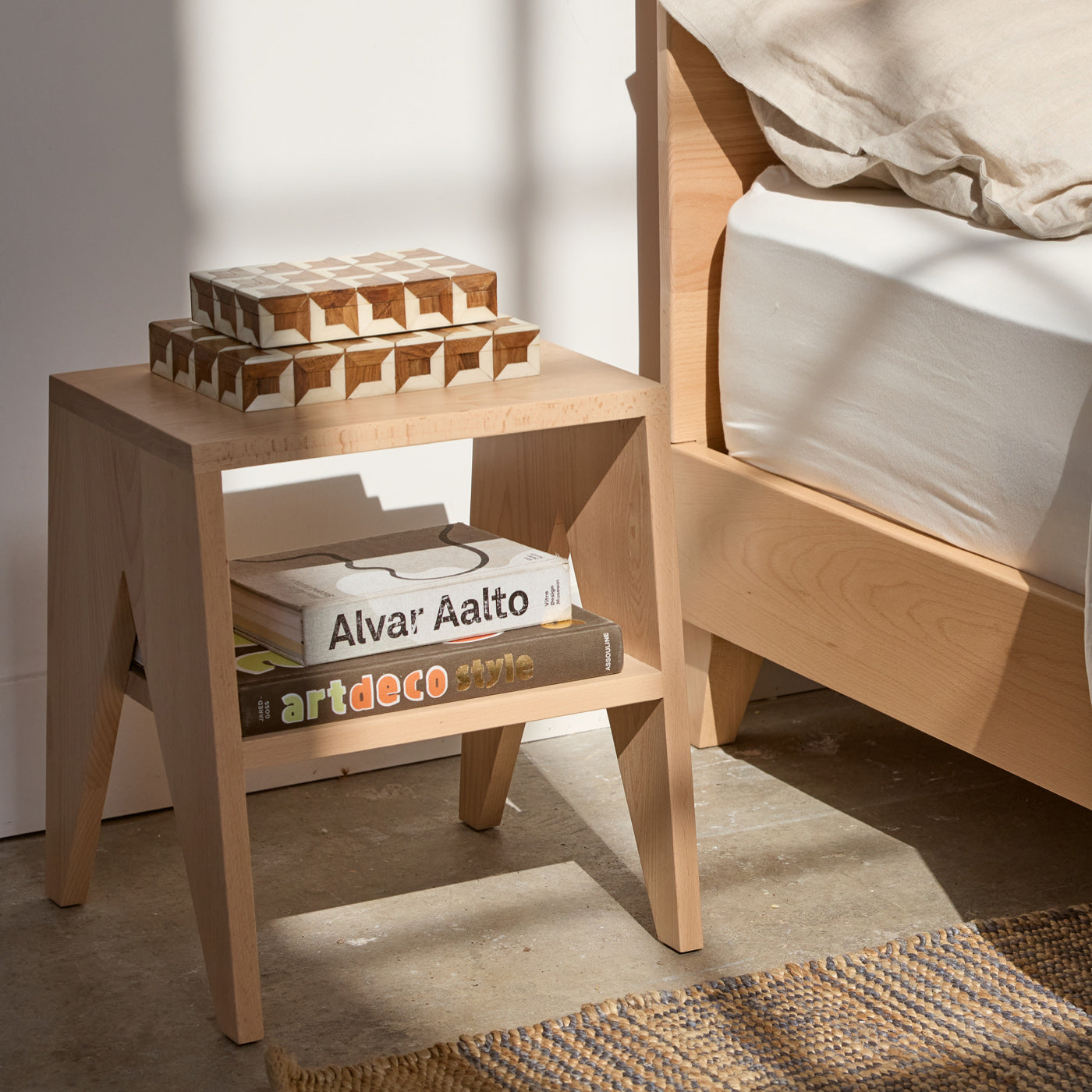 Modern Nightstand with USB Ports - Stylish Bedside Table for Small Spaces, Perfect for Bedrooms, Apartments & Dorm Rooms - Compact Storage Solution with Drawer & Shelf