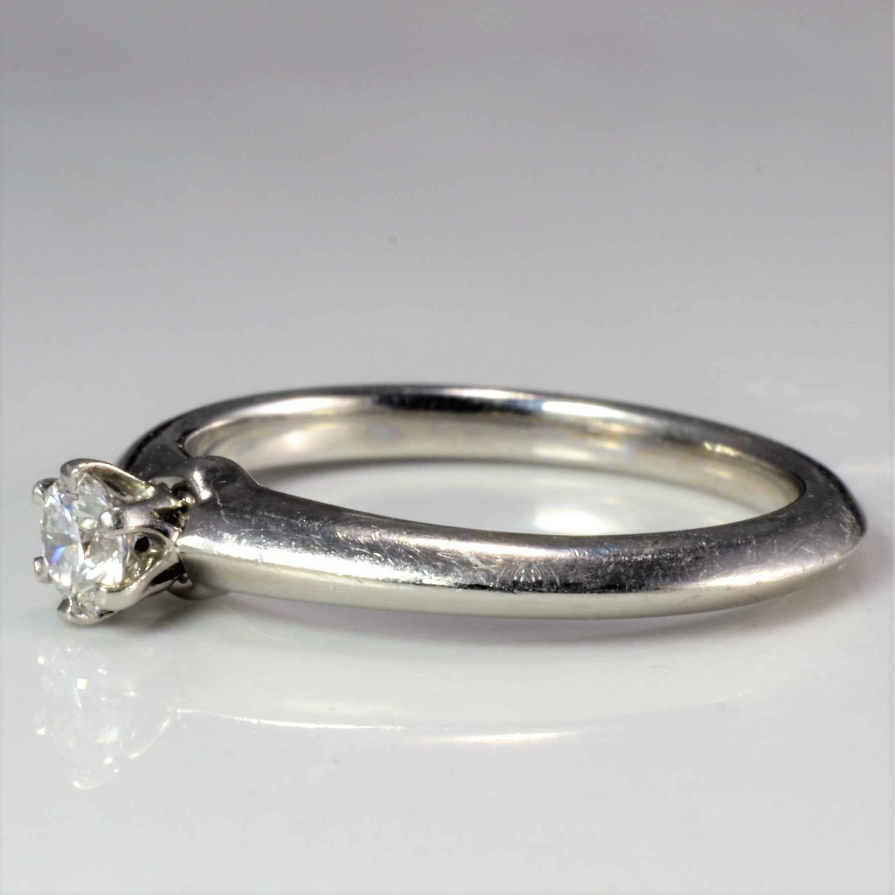 Tiffany & Co. Tiffany® Setting Engagement Ring 0.16 ct Round Brilliant Diamond in Platinum - Size 5.5 | Perfect Proposal Gift for Her | Wedding, Anniversary & Special Occasions