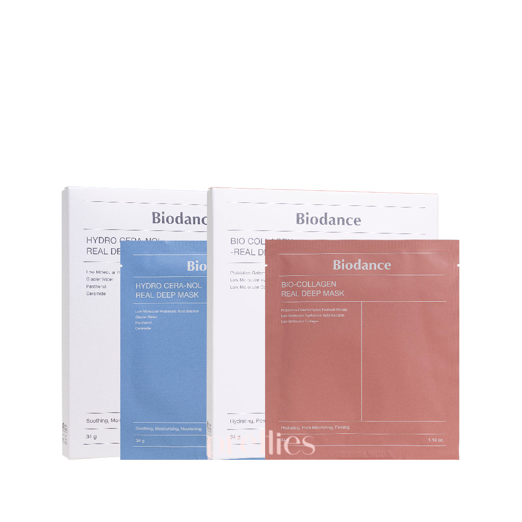 BIODANCE Hydro Cera nol Mask + Bio Collagen Mask Set - Korean Skincare for Hydration & Anti-Aging - Perfect for Dry Skin Care Routine & Spa Night