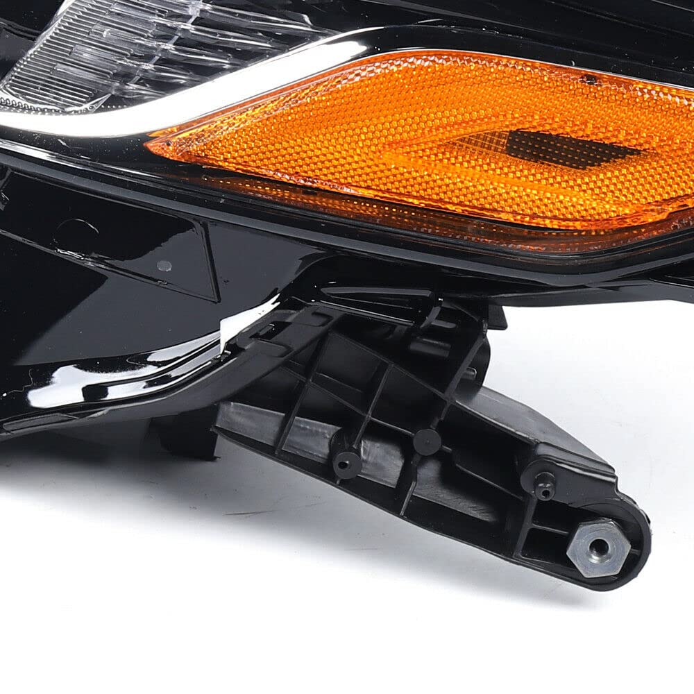 2018-2019 Toyota Camry SE LED Headlight Assembly Pair - OEM Style Black Housing with Clear Lens - Driver & Passenger Side Replacement Headlamps - Perfect for Night Driving & Foggy Conditions