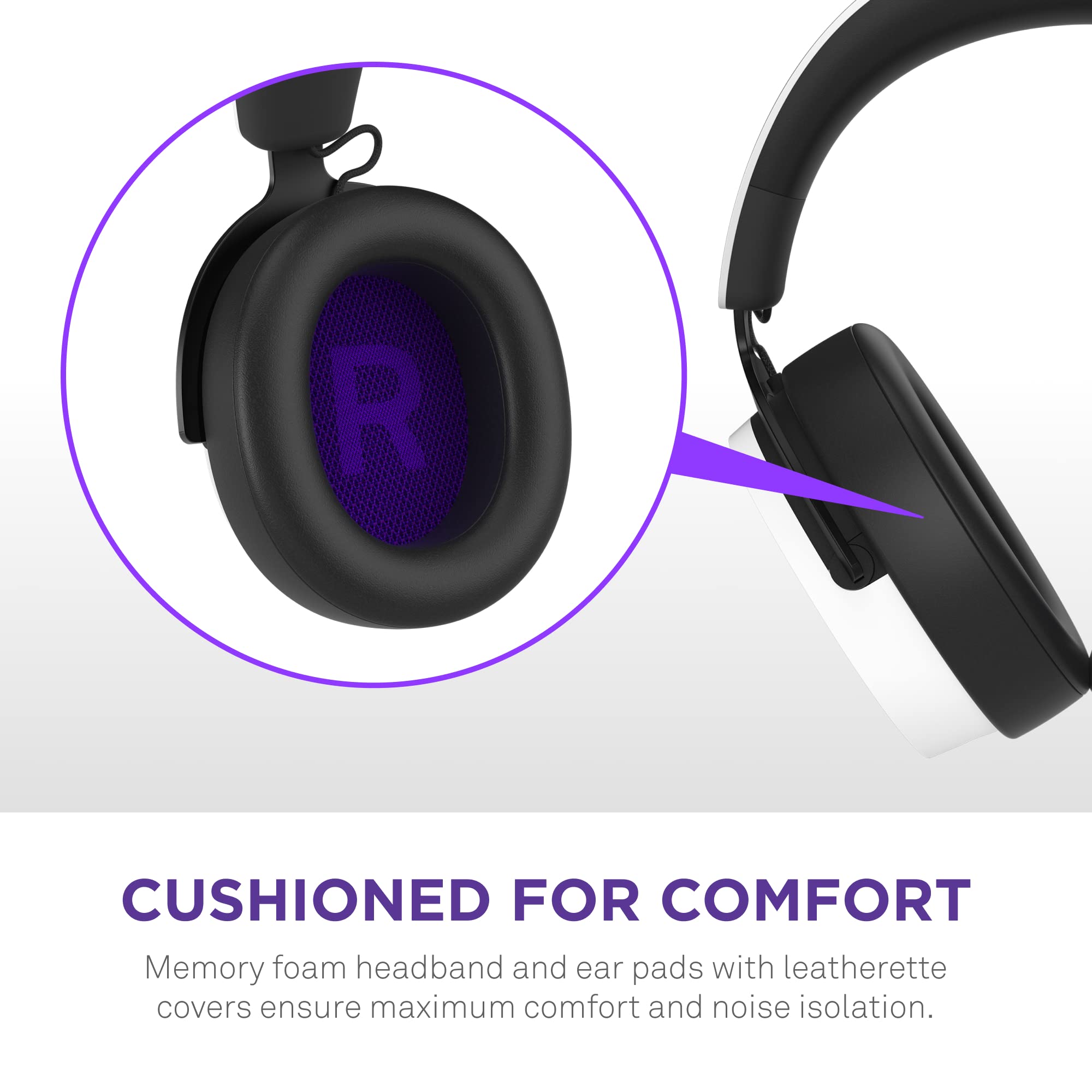 NZXT Relay Wired PC Gaming Headset with Hi-Res Audio & DTS:X 7.1 Surround Sound - Lightweight Comfort Design, Detachable Mic - White (AP-WCB40-W2) - Perfect for Competitive Gaming, Streaming & Long Gaming Sessions