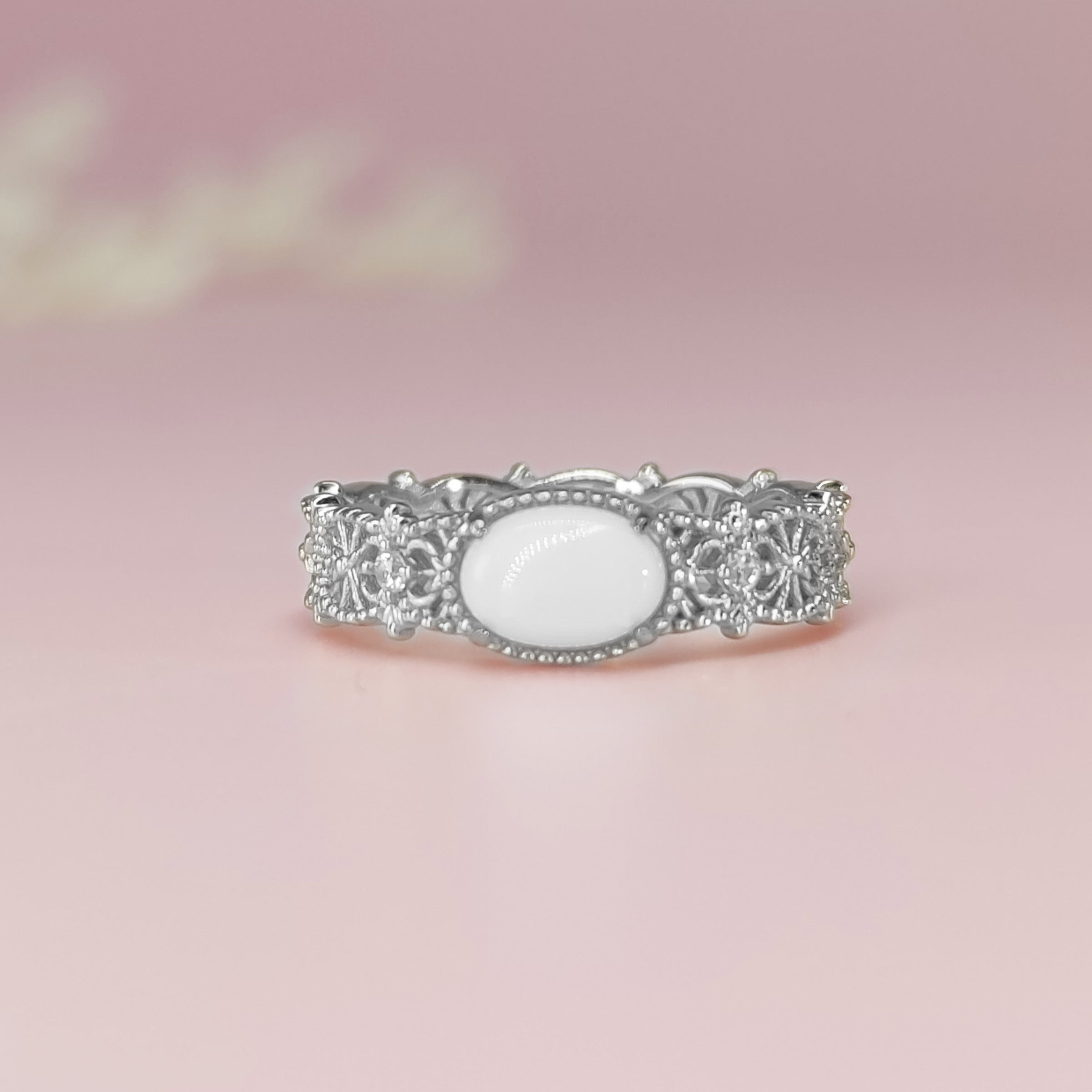 Lace Reverie Breastmilk Ring - Elegant Nursing Jewelry for Breastfeeding Moms - Perfect for Maternity Photos, Baby Showers & Nursing Gifts