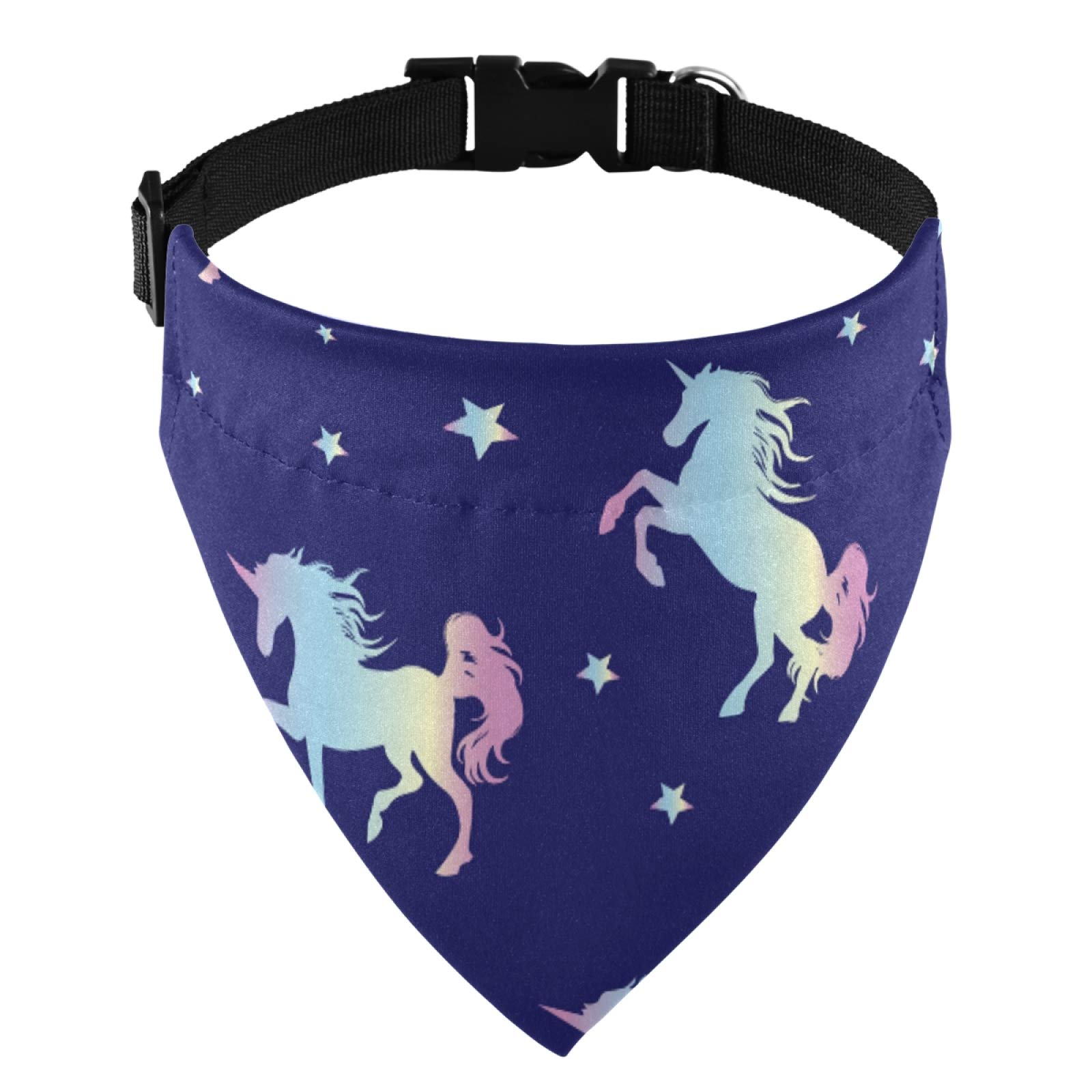 Adjustable Unicorn Dog Bandana Collar - Washable Triangle Scarf for Small, Medium & Large Puppies - Perfect for Pet Costumes, Parties & Daily Walks
