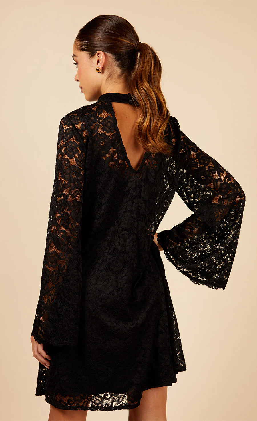 KEELIN Black Lace Mini Dress - Elegant & Sexy Party Wear for Women | Perfect for Cocktail Parties, Date Nights & Special Occasions