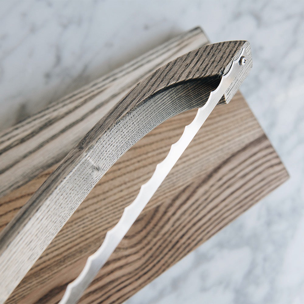 Premium Wooden Breadboard & Knife Set - Natural Cutting Board with Stainless Steel Knives for Slicing Bread, Cheese & Charcuterie - Perfect for Kitchen, Dining & Entertaining
