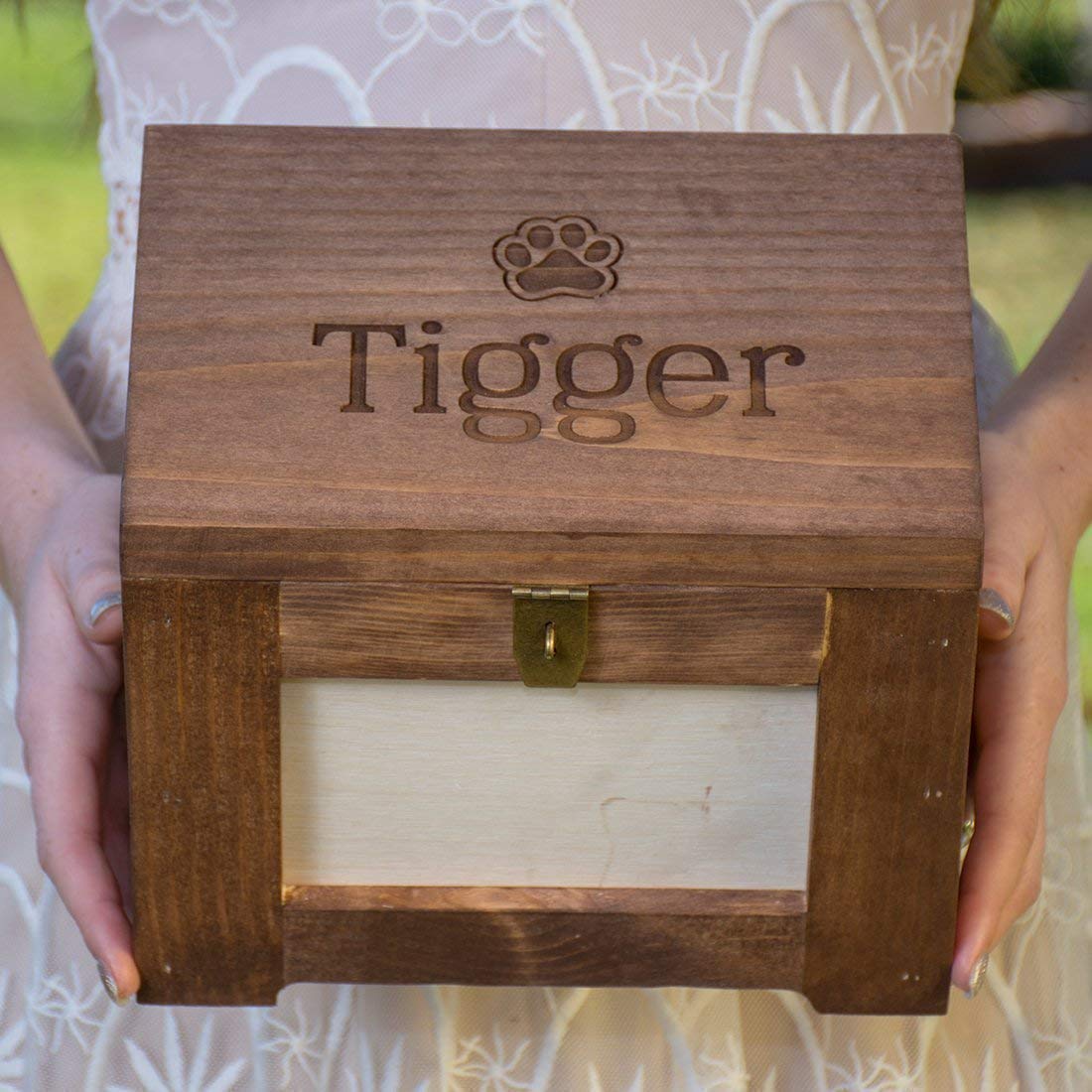 Personalized Pet Memory Box - Custom Cat Memorial Urn with Photo Frame - Perfect for Pet Ashes Keepsake & Memorial Display at Home