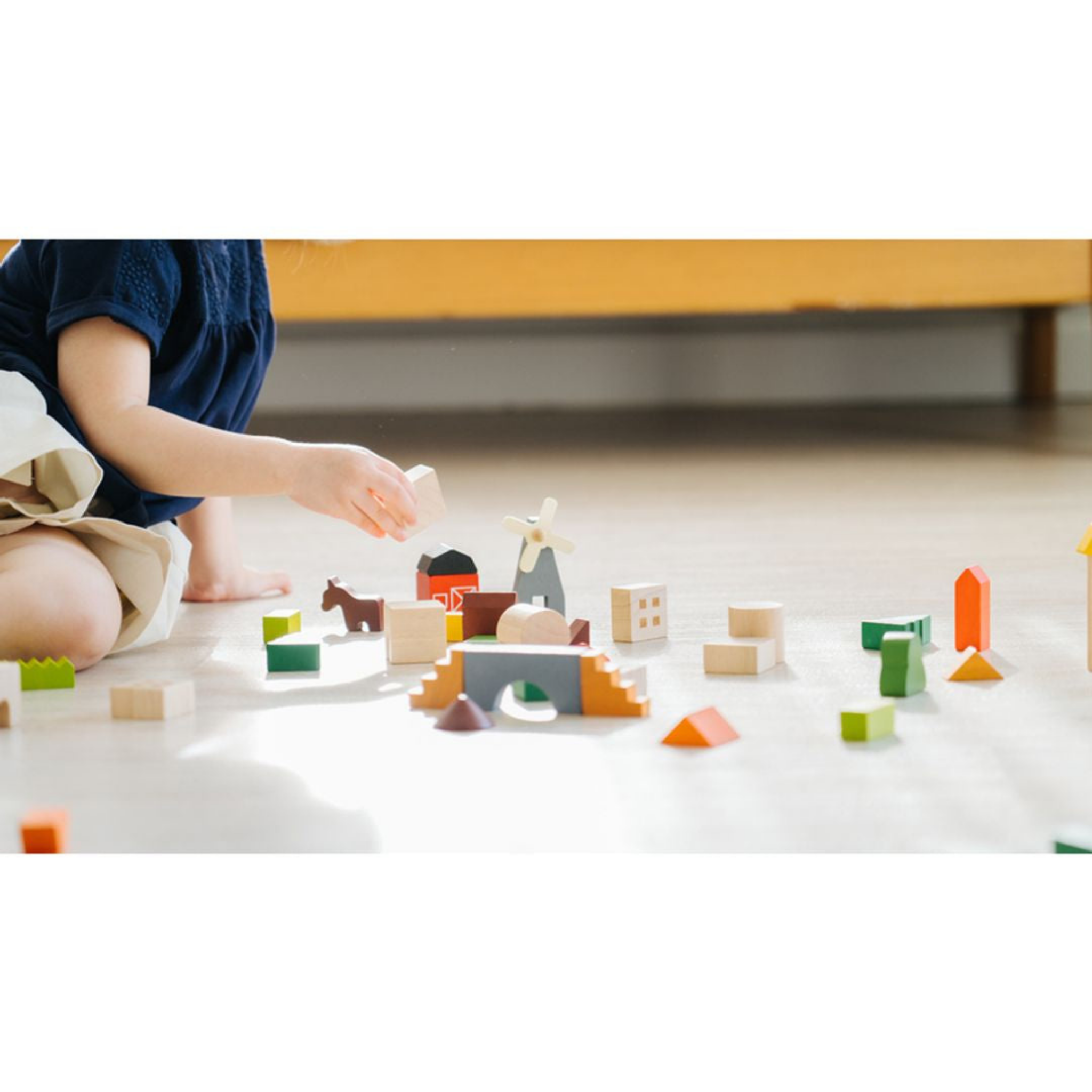 Countryside Blocks Kids Toy - Wooden Building Blocks for Toddlers & Preschoolers - Creative STEM Learning Toy for Indoor & Outdoor Play