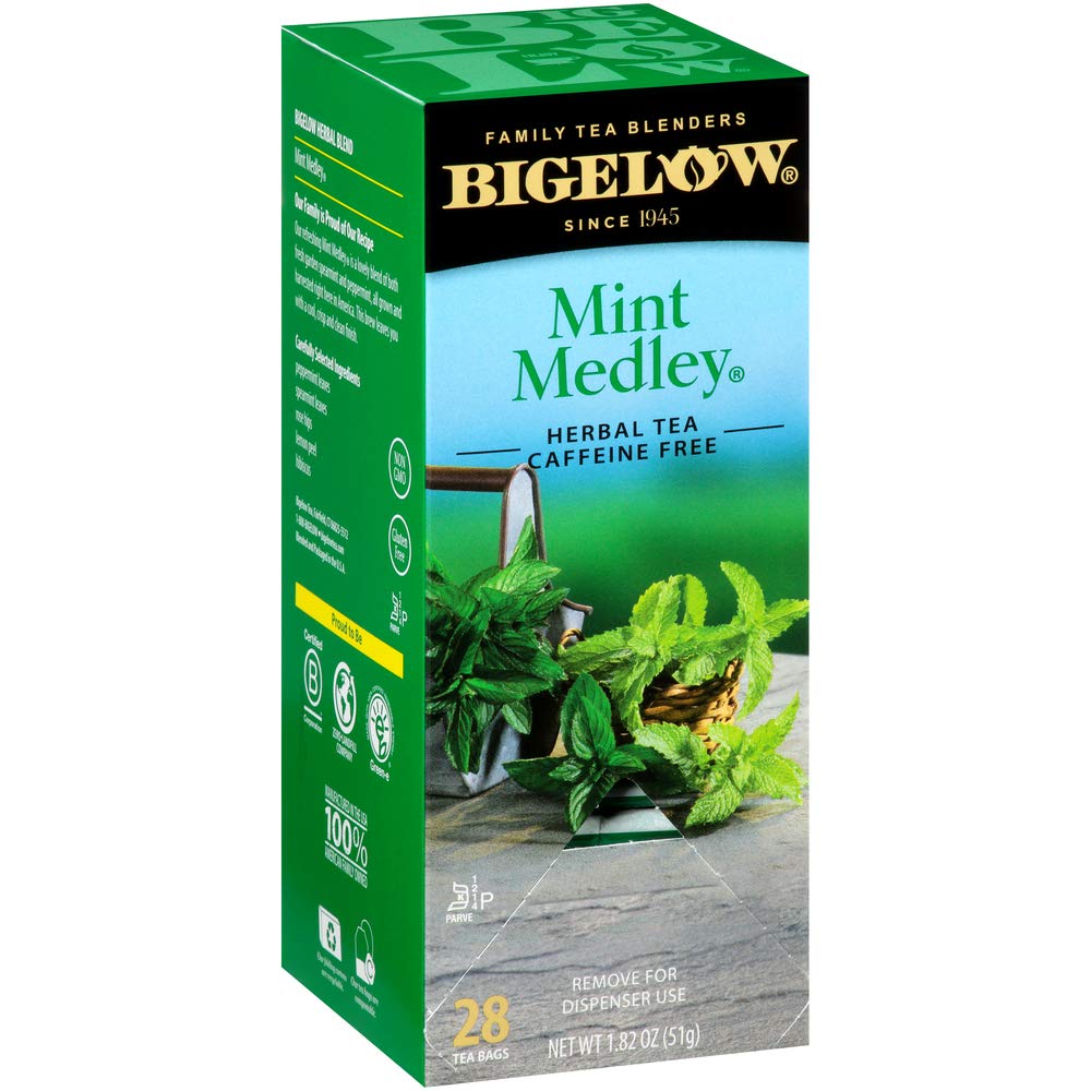 Bigelow Mint Medley Herbal Tea Bags - 28 Count Box (Pack of 3) | All Natural Peppermint & Spearmint Tea | Gluten Free | Perfect for Relaxation, Digestion & After-Meal Refreshment