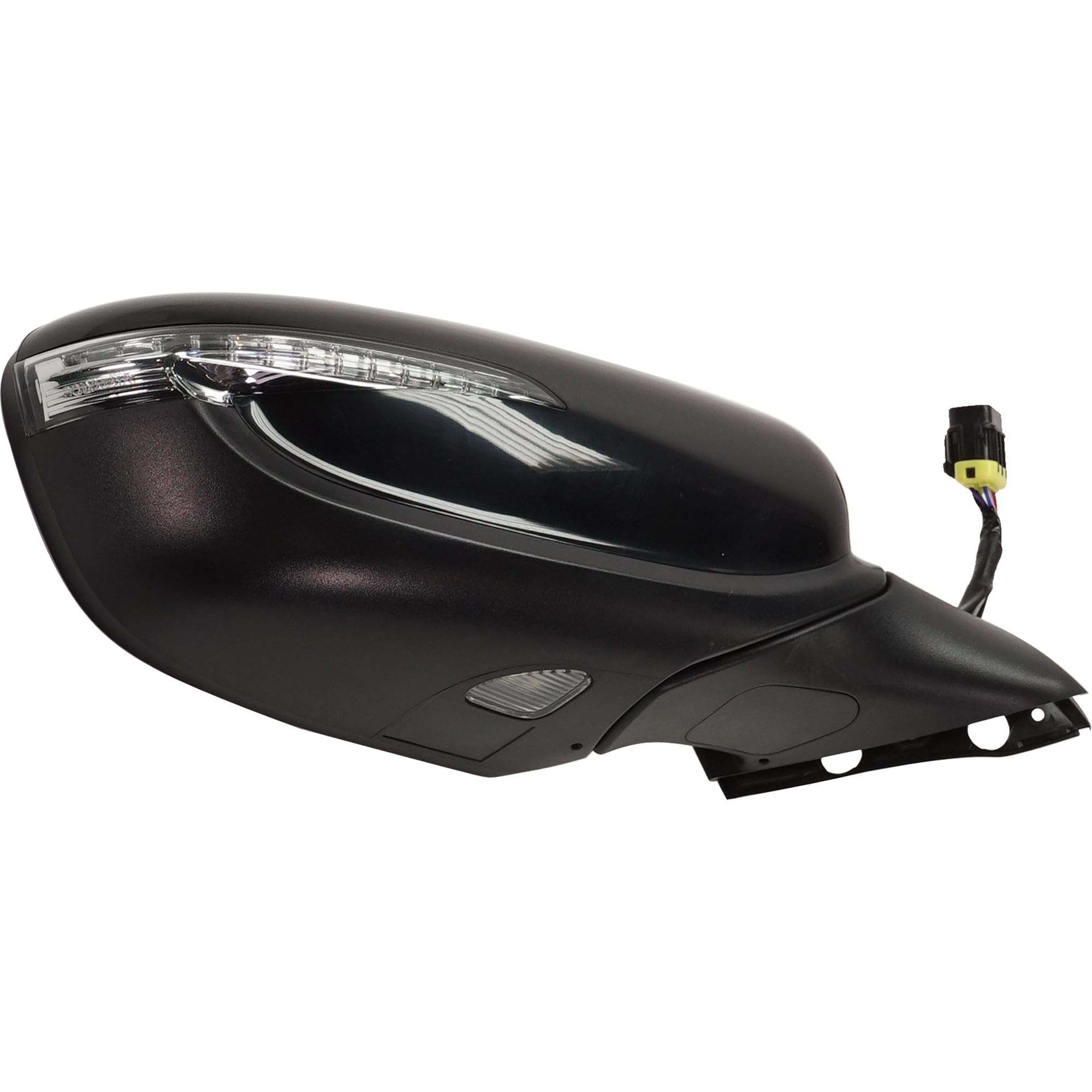 GO-PARTS - Right Passenger Side Power Mirror for 2017-2018 Kia Forte/Forte5 | Power Folding, Heated, Paintable with Blind Spot Detection, Puddle Light & Turn Signal | Direct Replacement for Enhanced Safety & Convenience | Perfect for Night Driving and Parking Assistance