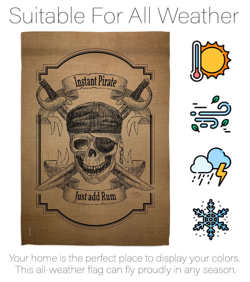 Coastal Pirate Burlap Flags Set - 28
