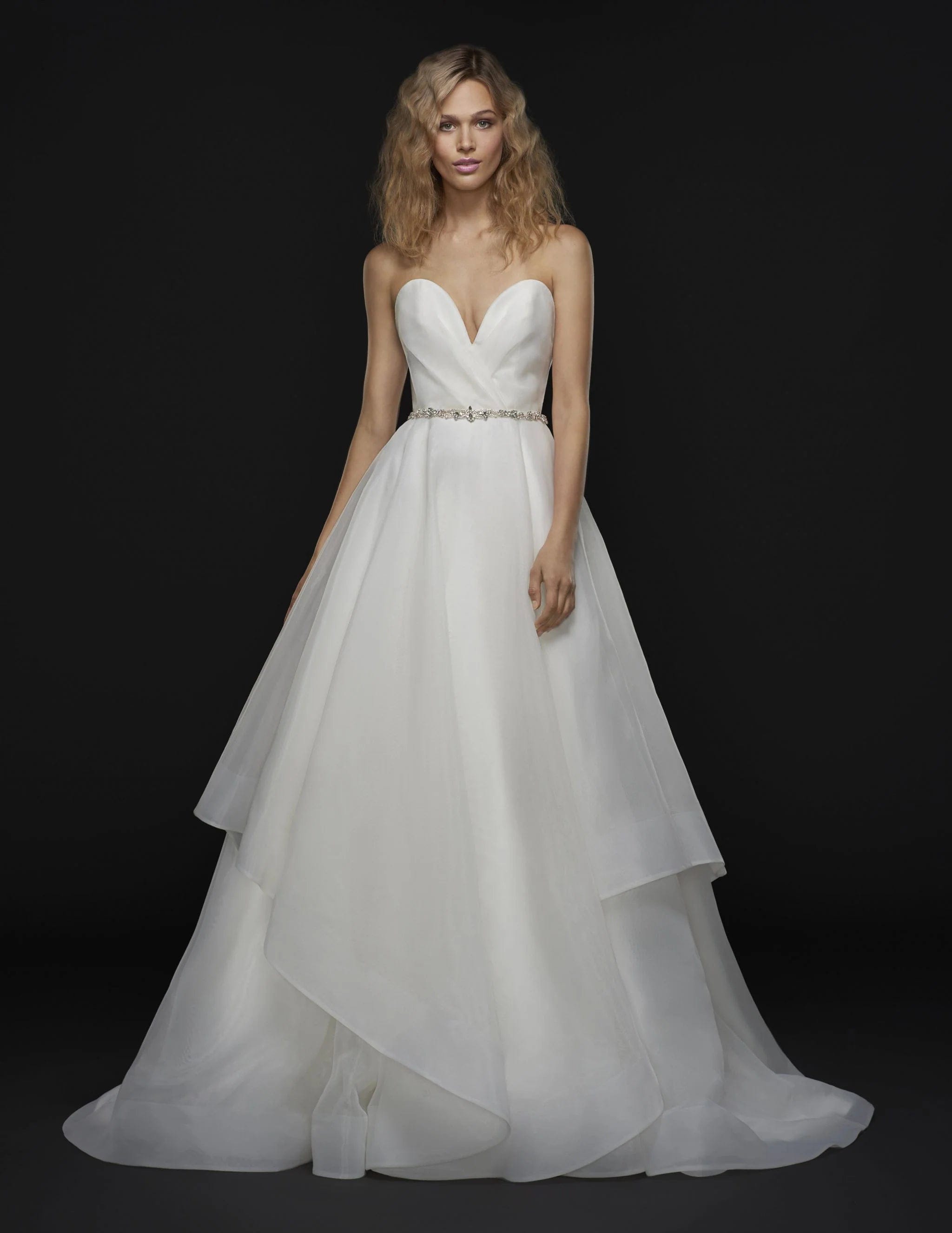 Hayley Paige Kingston Blush Wedding Dress - Size 14 | Elegant A-Line Gown for Bridesmaids & Formal Occasions