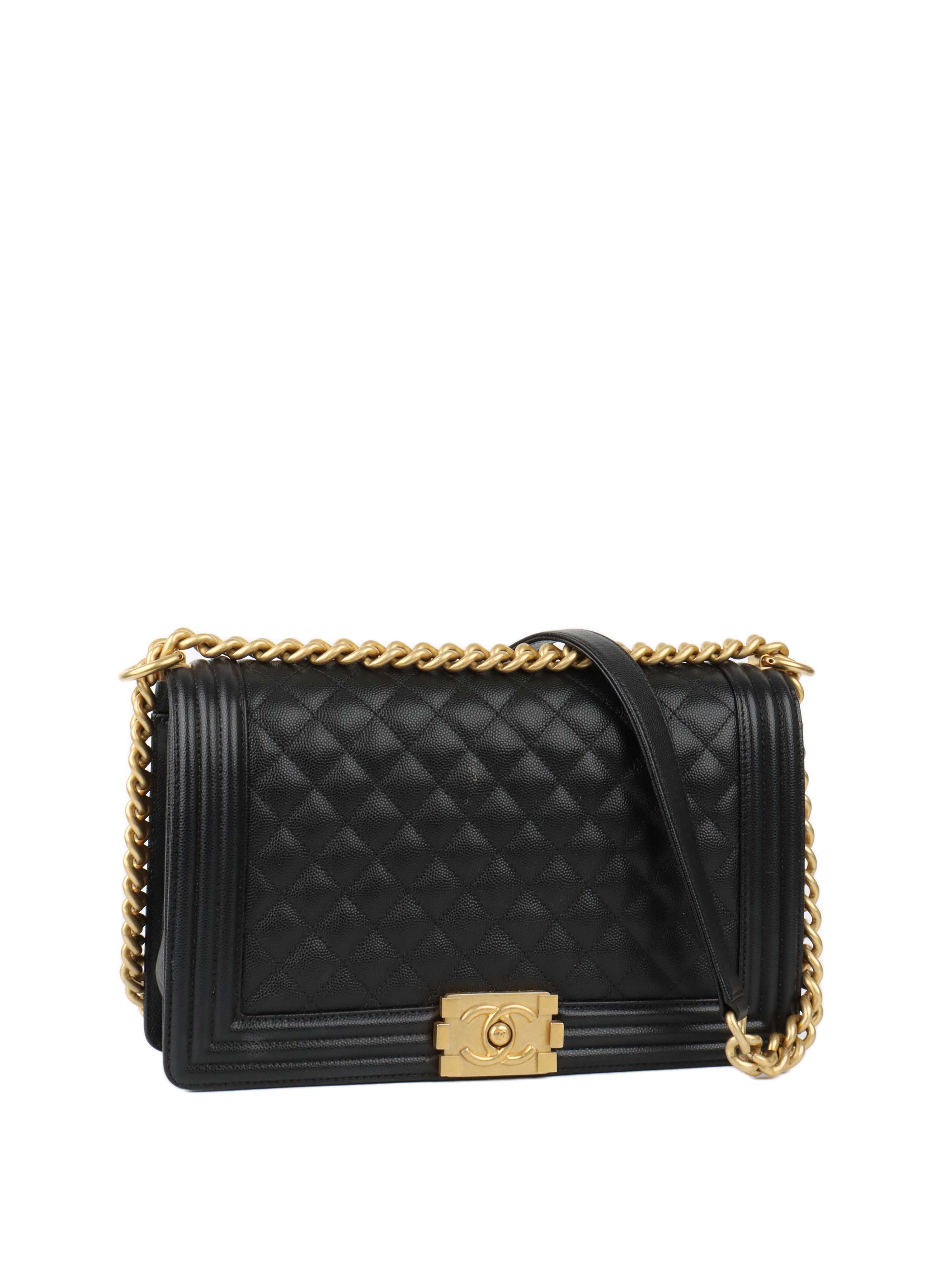 Chanel Black Old Medium Caviar Boy Bag GHW - Luxury Leather Handbag for Women, Perfect for Evening Events, Parties & Special Occasions