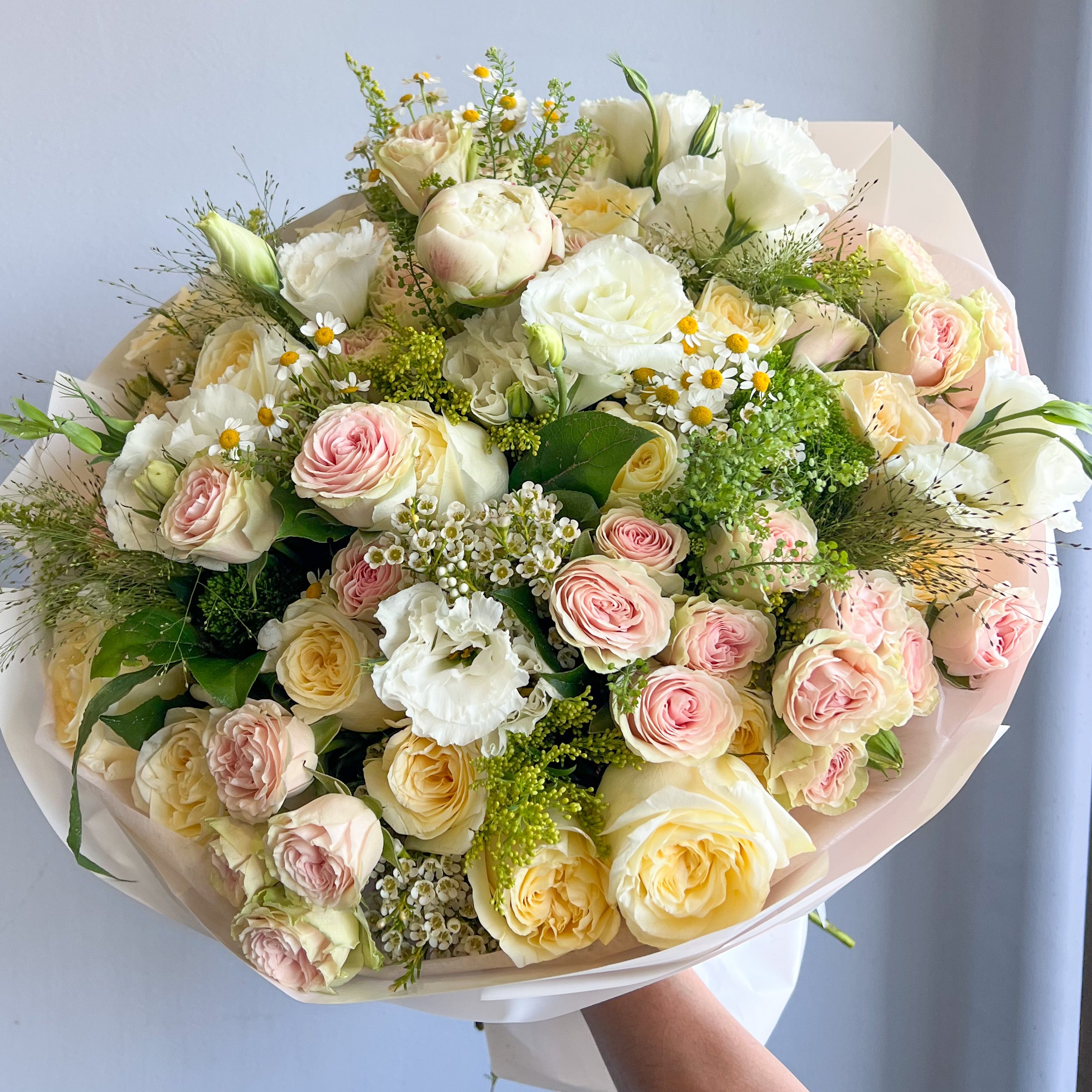 French Garden Bouquet - Fresh 3-Pack Floral Arrangement for Home Decor, Wedding Centerpieces & Gift Giving
