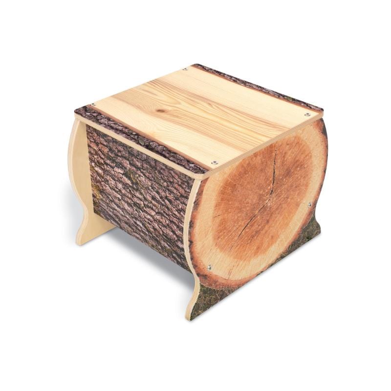 Natural Live Edge Wood Bench - Handcrafted Small Log Stool 12