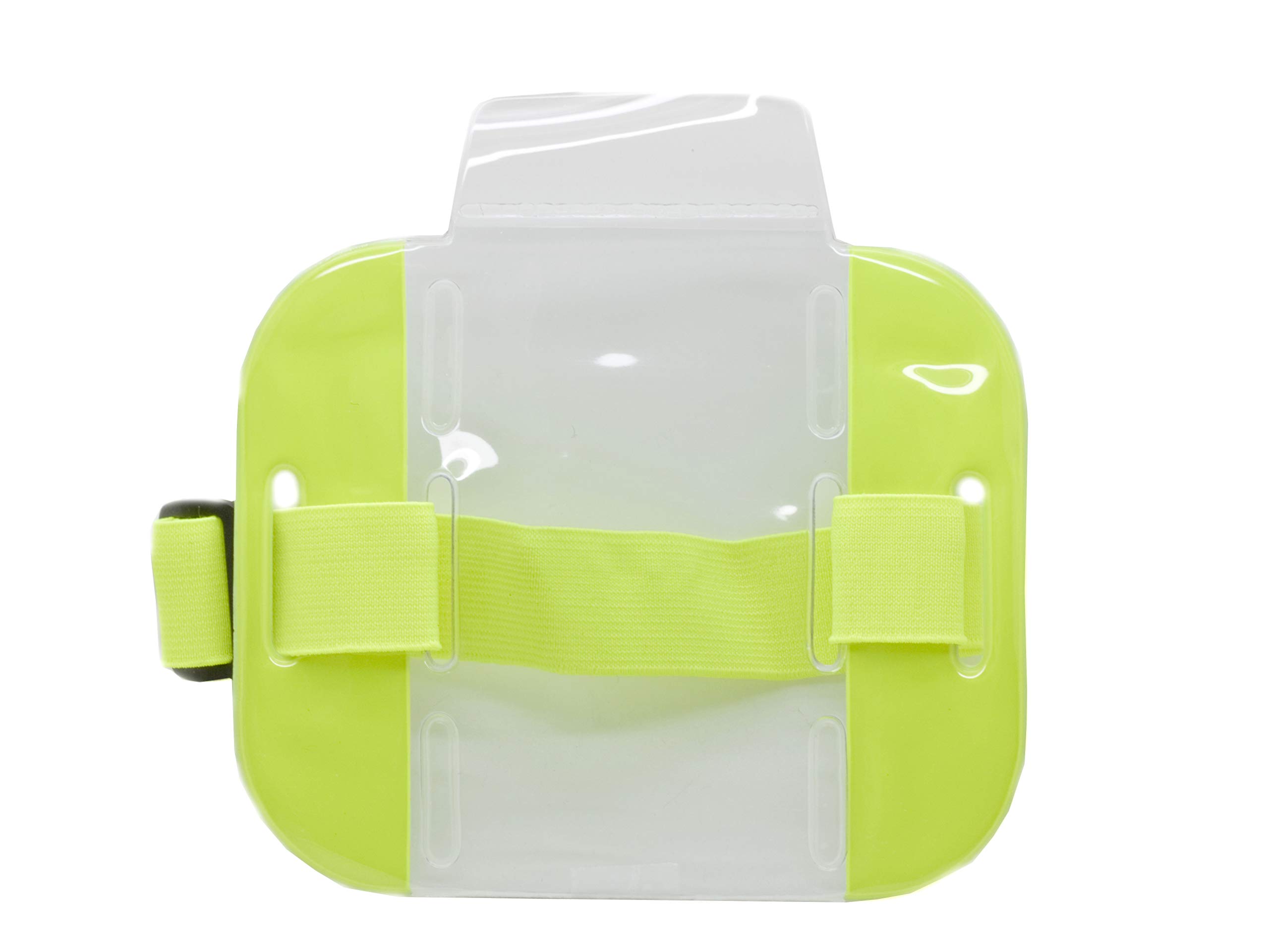 25-Pack Reflective Armband ID Badge Holders - Adjustable Bright Colors for Safety & Work