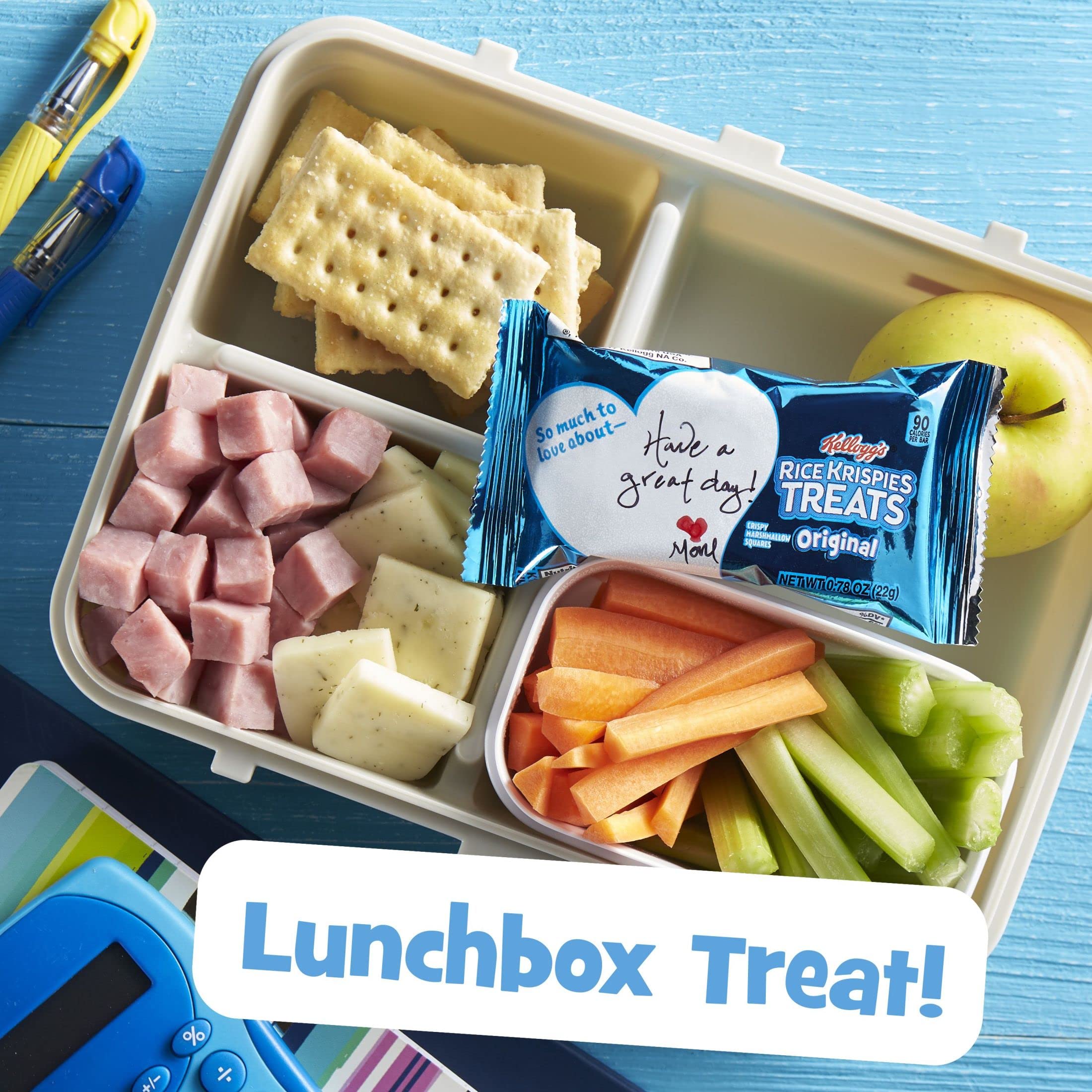 Original Rice Krispies Treats Marshmallow Snack Bars - 26oz Box (20 Count) - Crunchy Sweet Lunch Snacks for Kids & Adults - Perfect for School Lunches, Office Breaks & After-School Treats