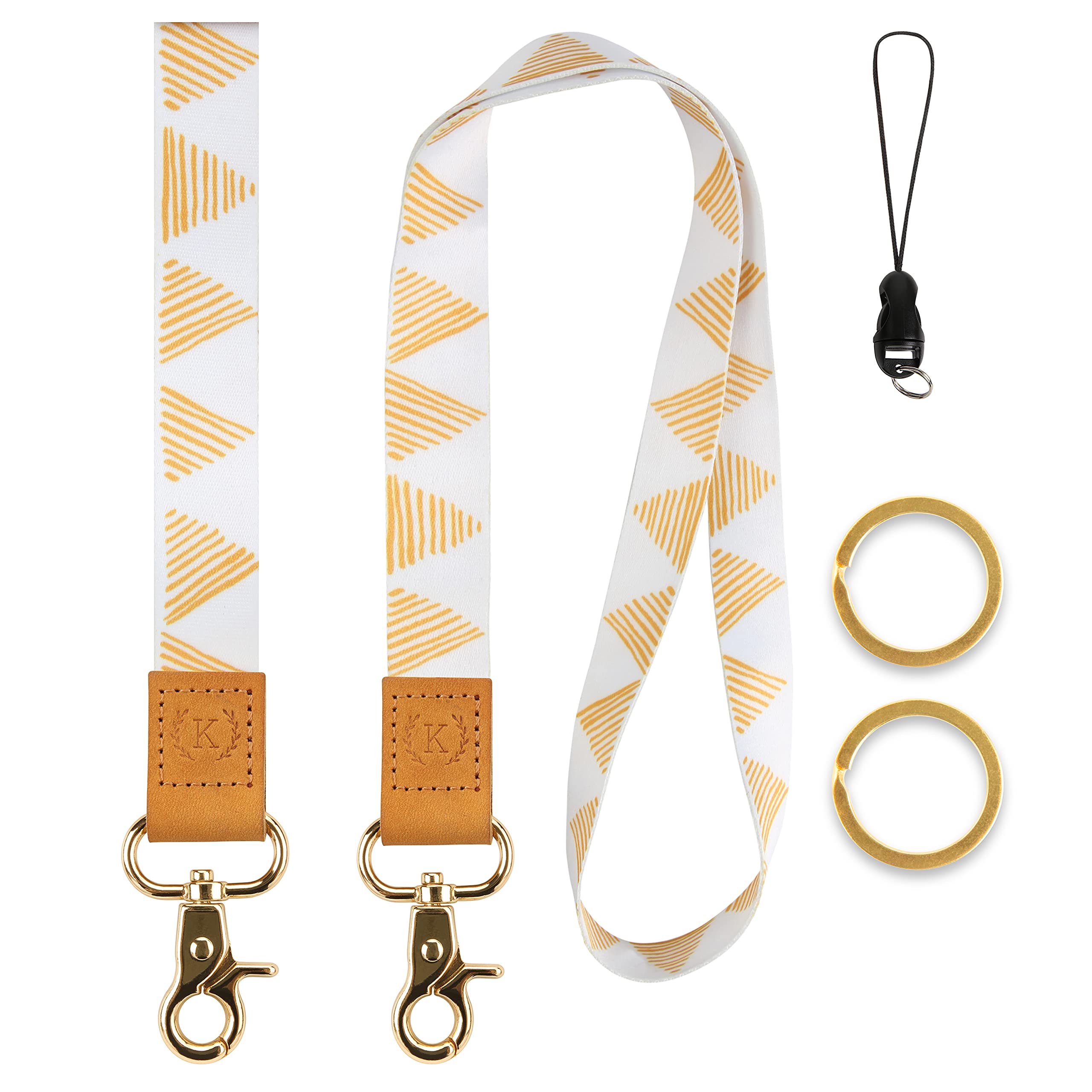 Cute Wrist & Neck Lanyard for Keys, ID Badges - Soft Polyester for Work & Travel