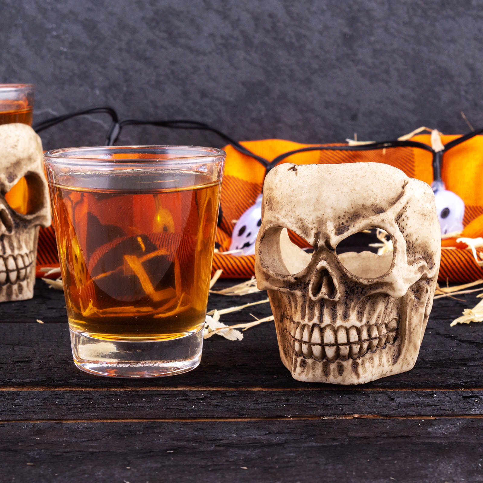 BarConic® Ceramic Skull Shot Glass - 2oz Unique Halloween Party Cups for Whiskey, Tequila & Liquor - Perfect for Themed Parties, Gifts & Home Bar Decor