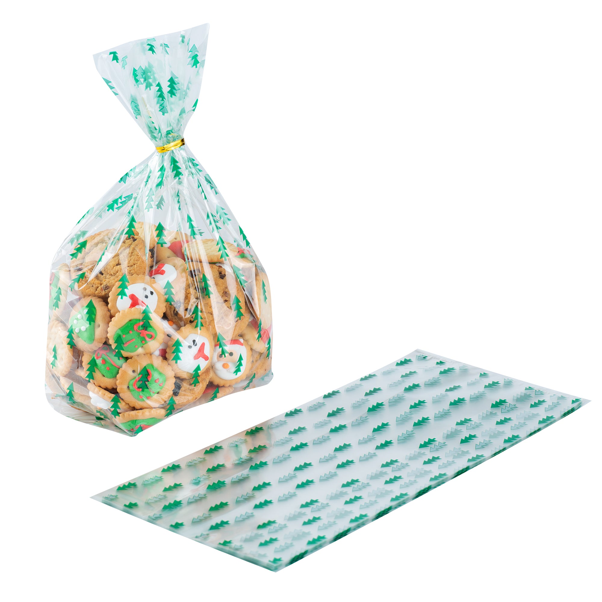 Plastic Candy Bags for Christmas Trees - 5 x 3 x 11 Inches Gusseted Treat Bags (4000 Count Bulk Box) - Perfect for Holiday Candy Packaging, Party Favors & Gift Wrapping
