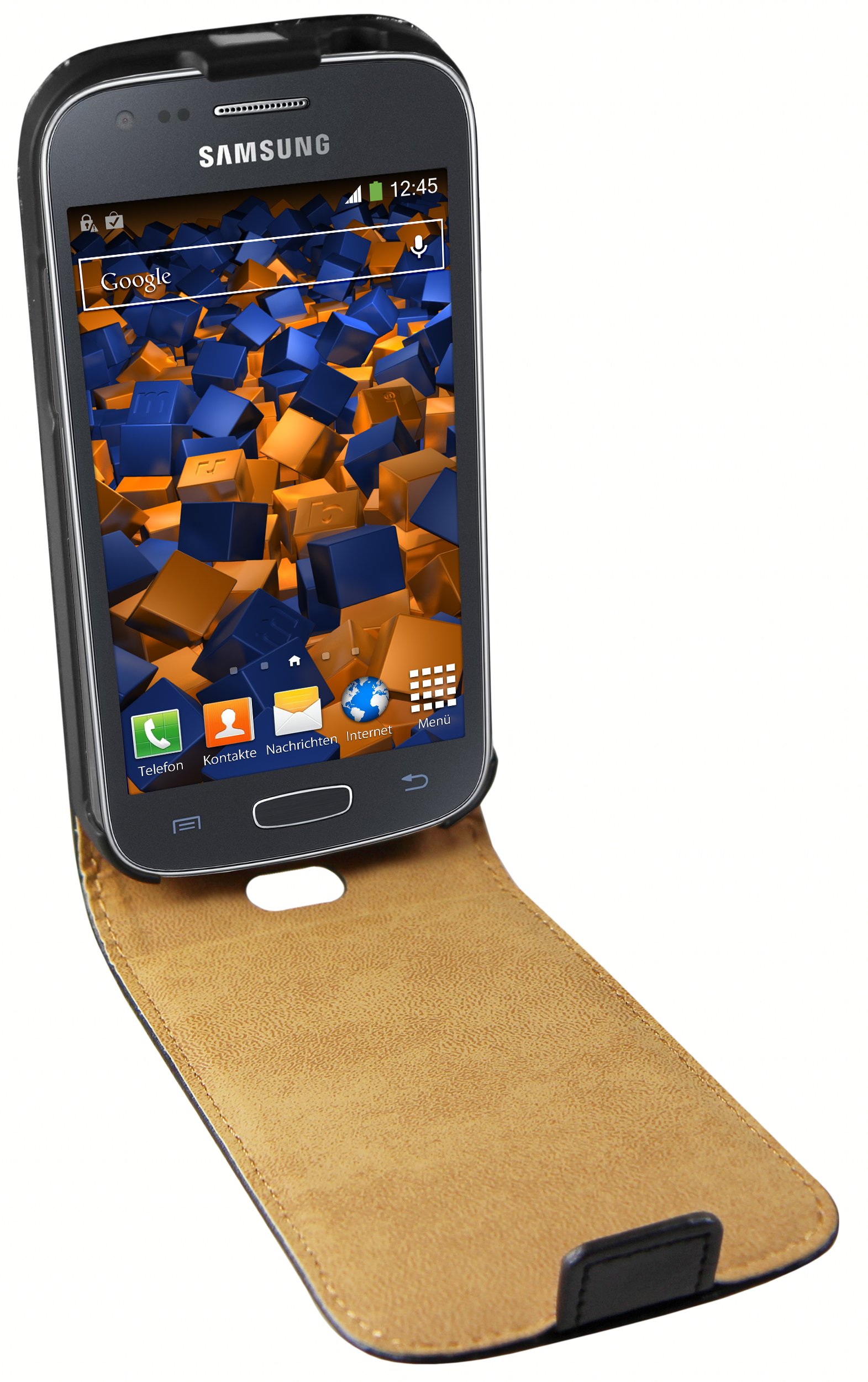 Premium Genuine Leather Case for Samsung Galaxy Ace Duos - Protective Clasp & Slim Fit Design | Perfect for Business, Travel & Everyday Use
