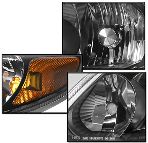 Black Replacement Headlights with 6