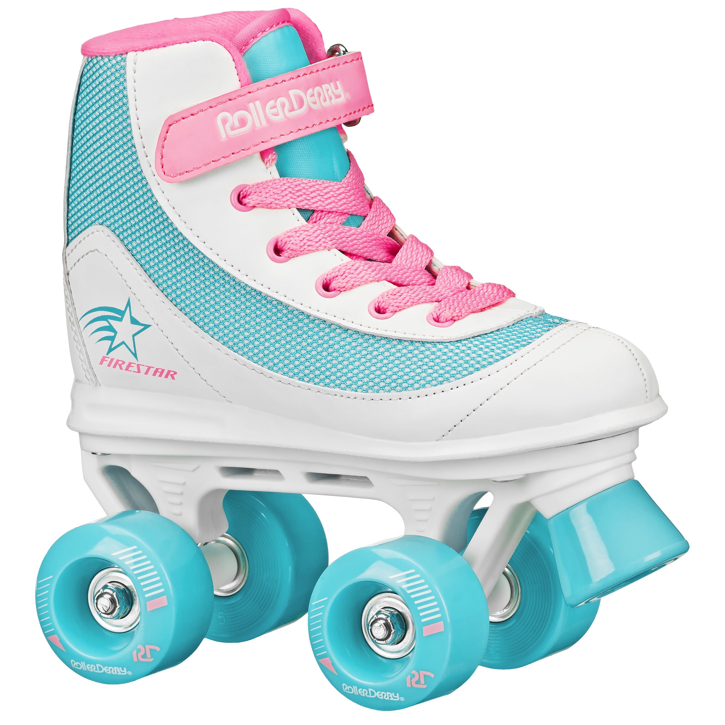 FireStar Youth Girls Roller Skates - Adjustable Quad Roller Skates for Kids Ages 5-12, Outdoor & Indoor Skating, Birthday Gifts for Girls (Pink) - Perfect for Rinks, Parks, and Birthday Parties
