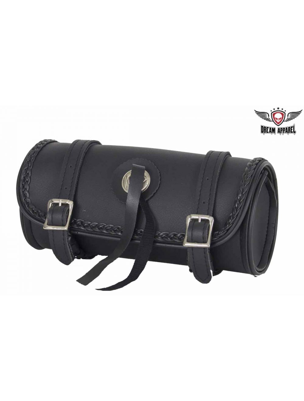 10 Inch PVC MC Tool Bag With Concho - Durable Motorcycle Accessory for Bikers & Mechanics - Perfect for Riding, Repair & Storage