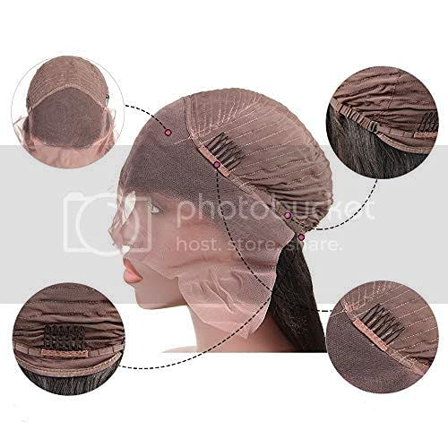 Brazilian Human Hair Wig with Baby Hair - Curly Lace Front Wigs Pre Plucked Glueless for Black Women - Body Wave 22