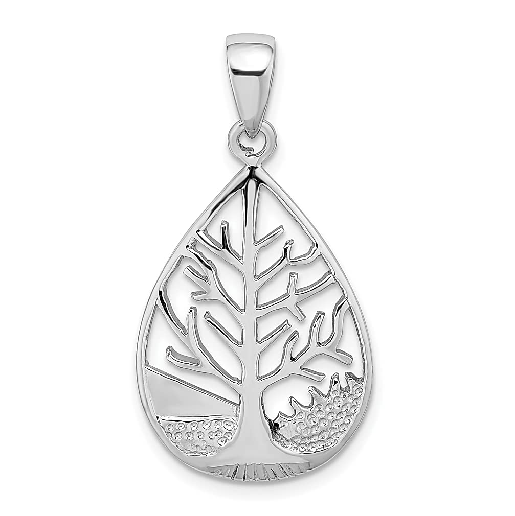 925 Sterling Silver Tree Teardrop Pendant Necklace for Women - Nature Inspired Jewelry Gift for Her - Perfect for Outdoor Adventures, Weddings & Everyday Wear