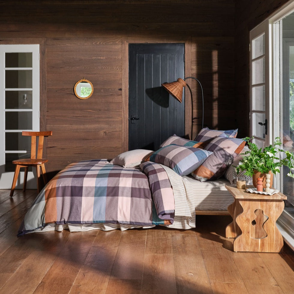 Premium Eastwood Navy Quilt Cover Set by Linen House - Soft 100% Cotton Bedding Set for Cozy Bedroom Decor (Queen Size) - Perfect for Master Bedrooms, Guest Rooms & Luxury Hotels