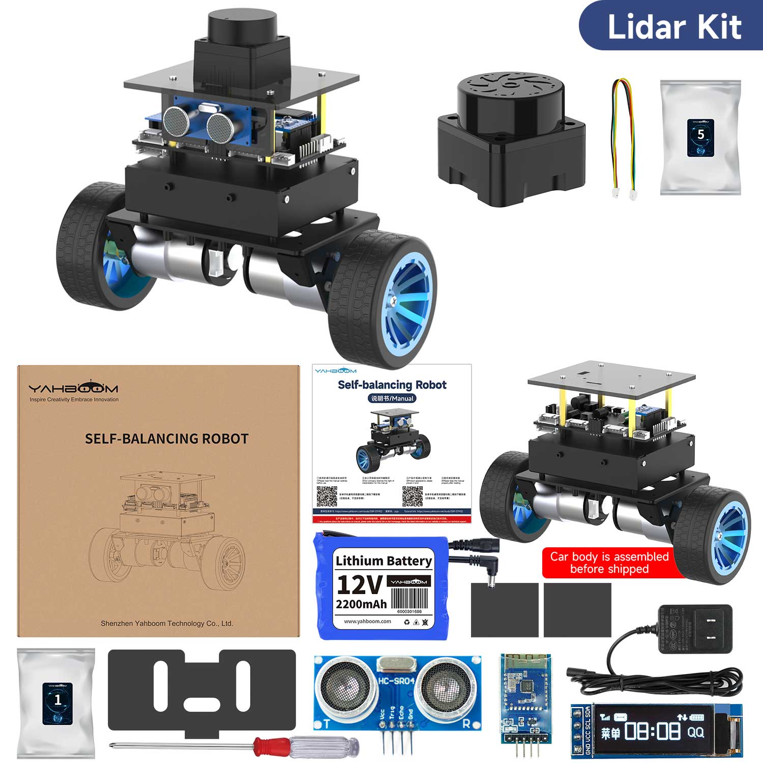 STM32 Self Balancing Robot Car Kit - 4KG Load Capacity for DIY Robotics Projects | STEM Learning & Home Automation