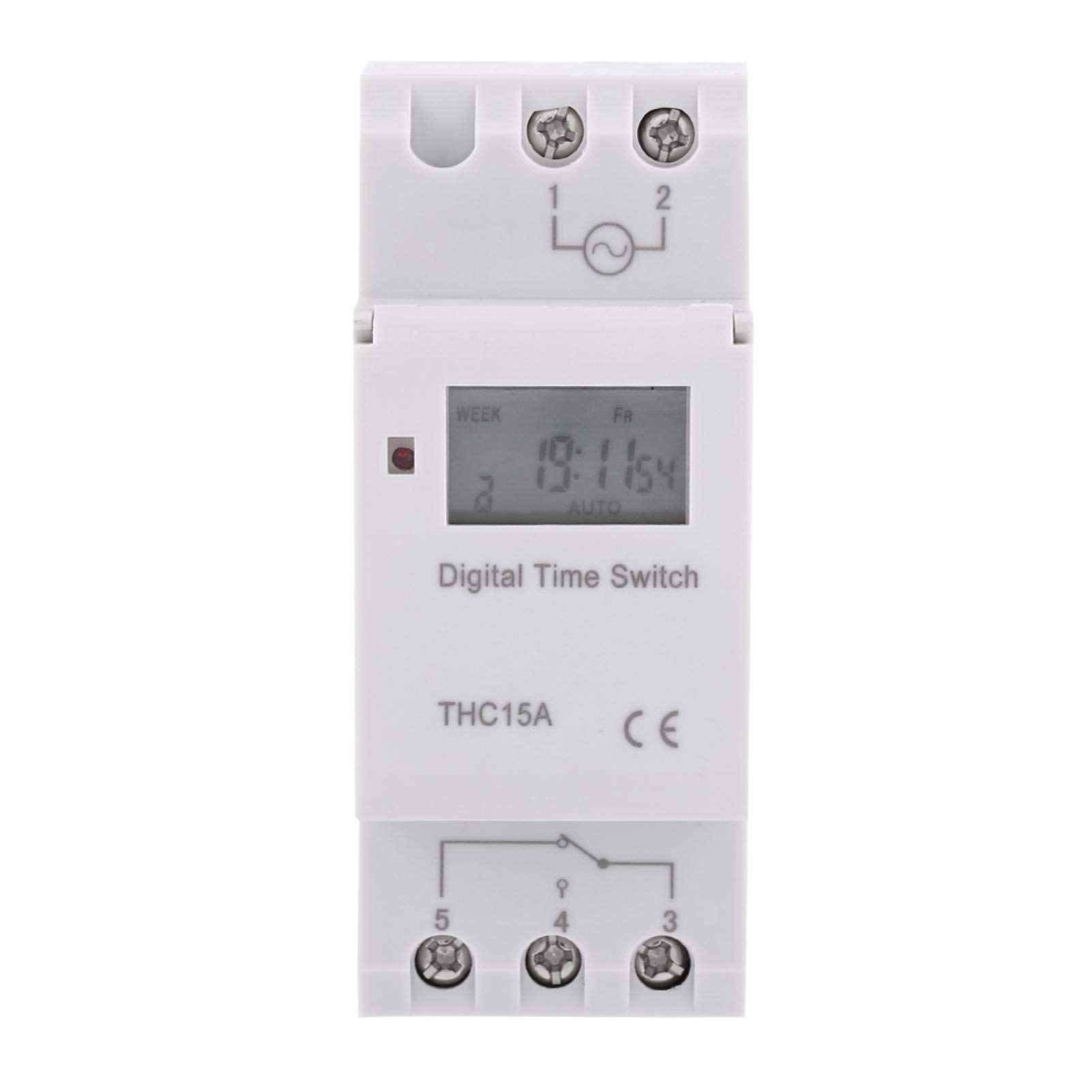 Zerone Digital Programmable Timer Switch - 16 On/8 Off Settings for Street Lights, Neon Signs & Production Equipment (110V) | Perfect for Home, Office & Industrial Automation