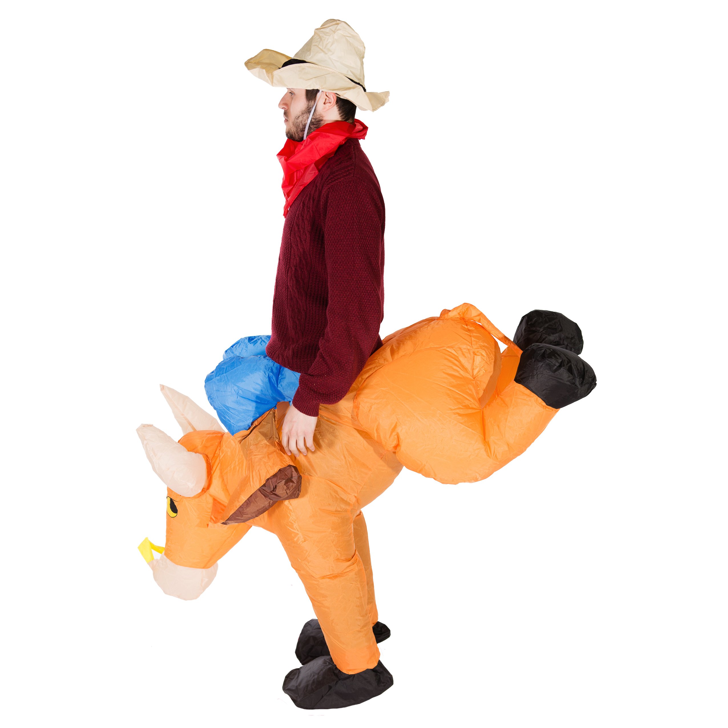 Bodysocks Bull Ride Inflatable Costume for Adults - One Size Fits Most - Funny Rodeo Party Outfit for Halloween, Cosplay & Themed Events