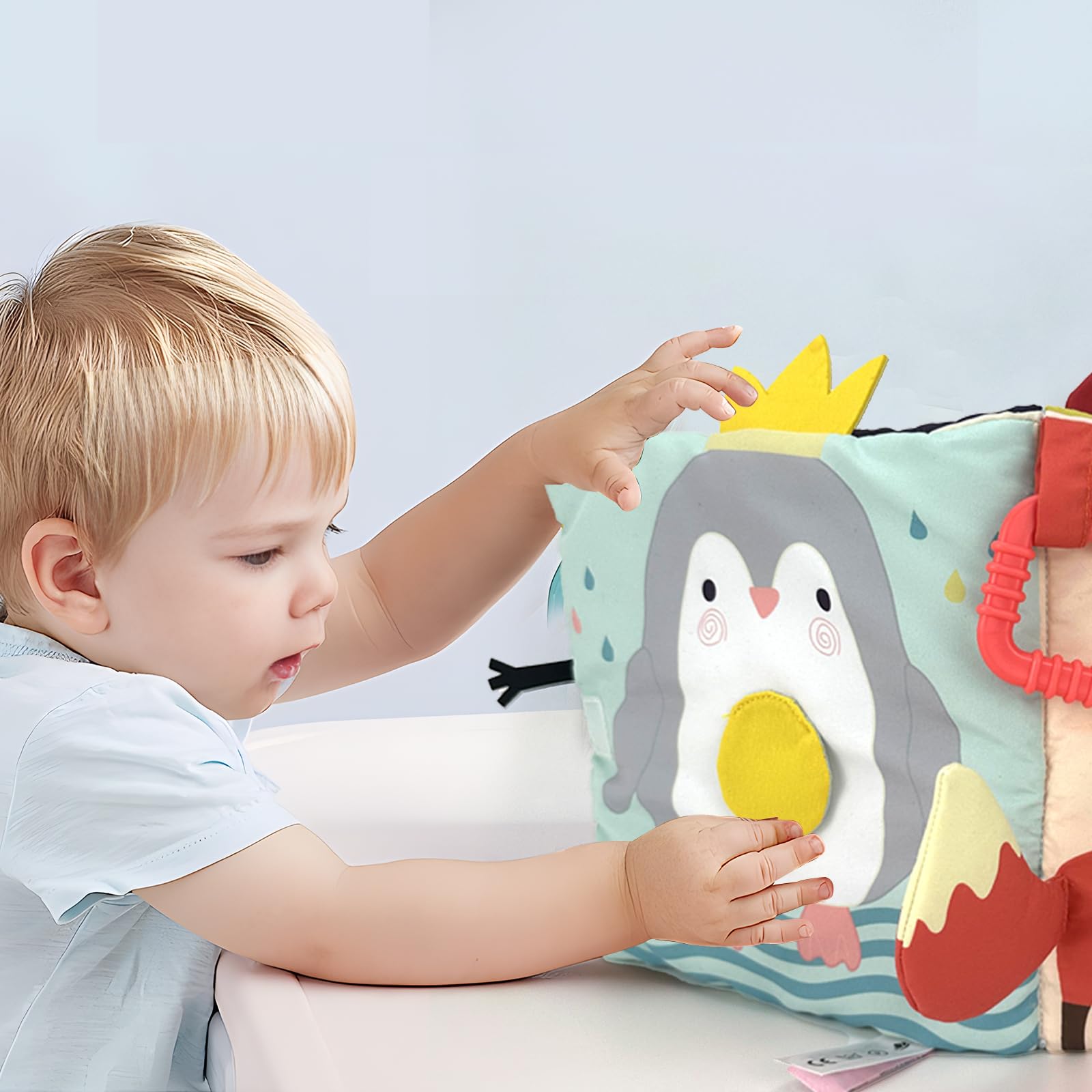 Soft Cloth Books for Babies - Interactive Developmental Activity Quiet Books | Animal-Themed Sensory Toys for Toddlers 0-2 Years | Perfect Baby Shower Gift & Early Learning Tool for Infants | Ideal for Playtime, Travel, and Bedtime Storytelling