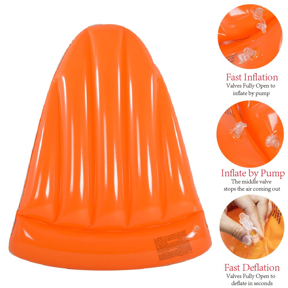 **2 Pack Giant 50-Inch Inflatable Pizza Slice Pool Floats for Kids - Fun Summer Swim & Beach Toy for Pool Parties, Backyard Pools & Lakeside Relaxation**