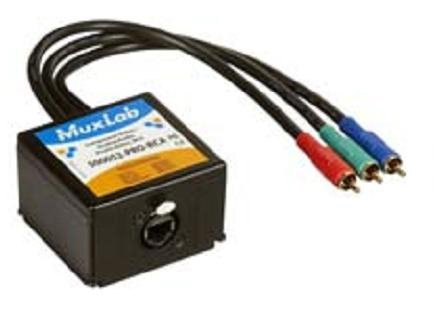 Muxlab 500052PRORCA Component Video & Analog Audio Balun RCA PROAV - High-Quality Video & Audio Transmission for Home Theater & Professional AV Setups